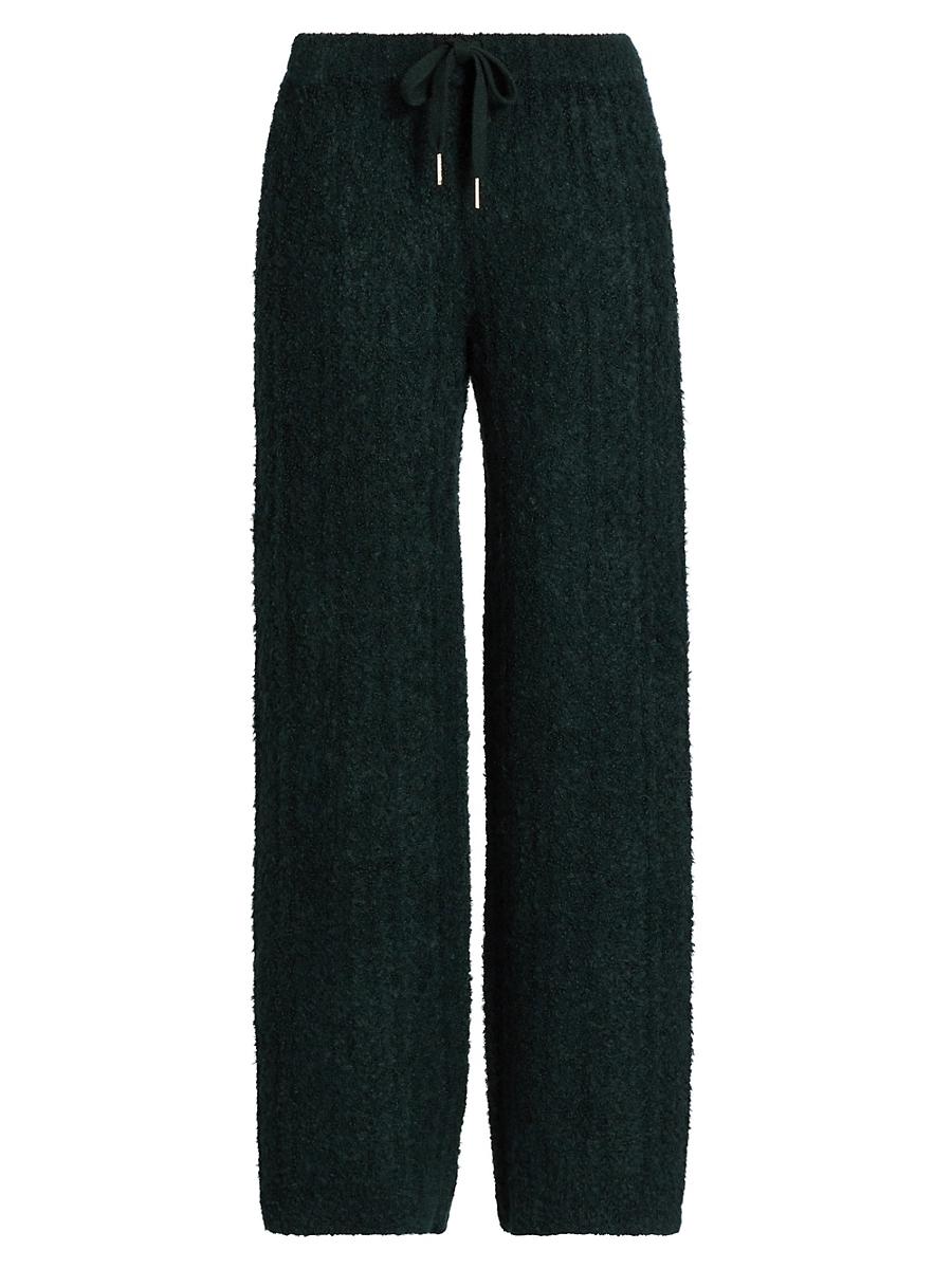 Womens Cable-Knit Drawstring Sweatpants Product Image