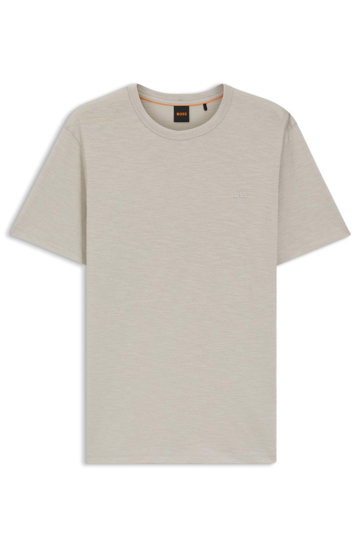 Slub-cotton T-shirt with logo detail Product Image