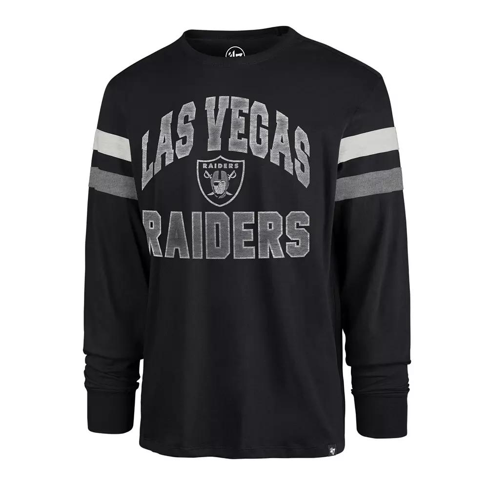 Men's '47 Black Las Vegas Raiders Irving Long Sleeve T-Shirt,  Product Image