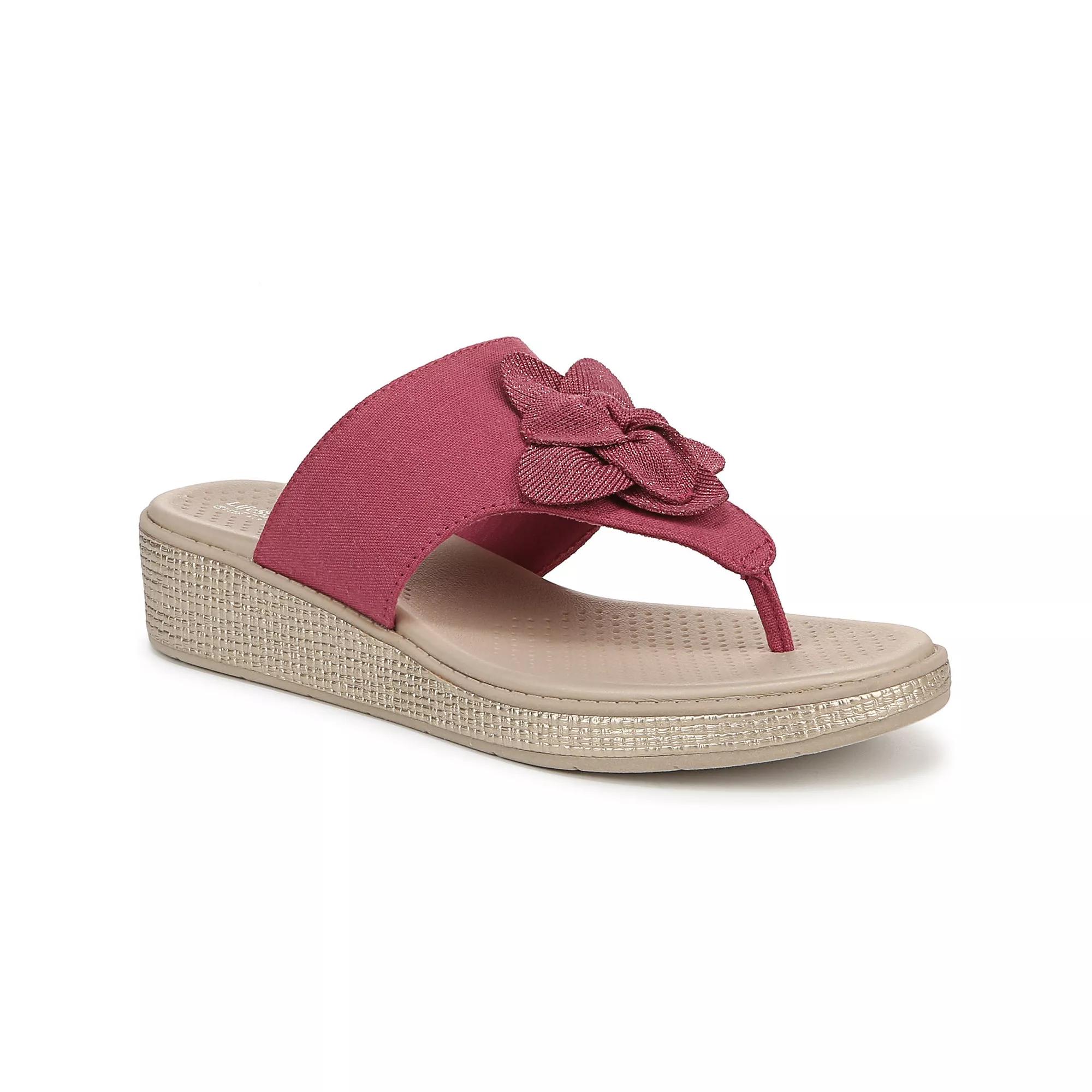 LifeStride Bloom Women's Wedge Thong Sandals,  Product Image