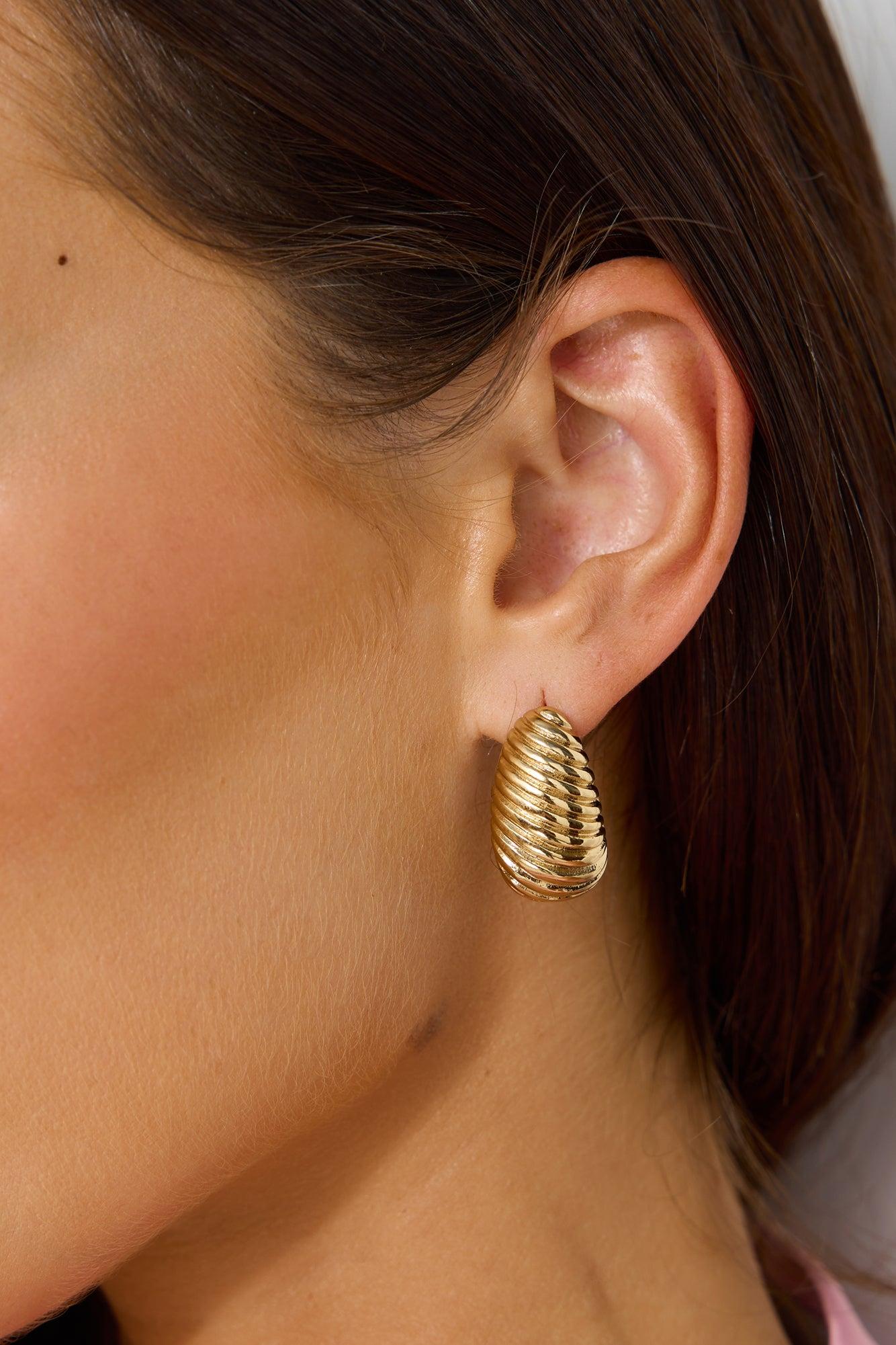 18k Gold Plated Amara Earrings Gold Product Image