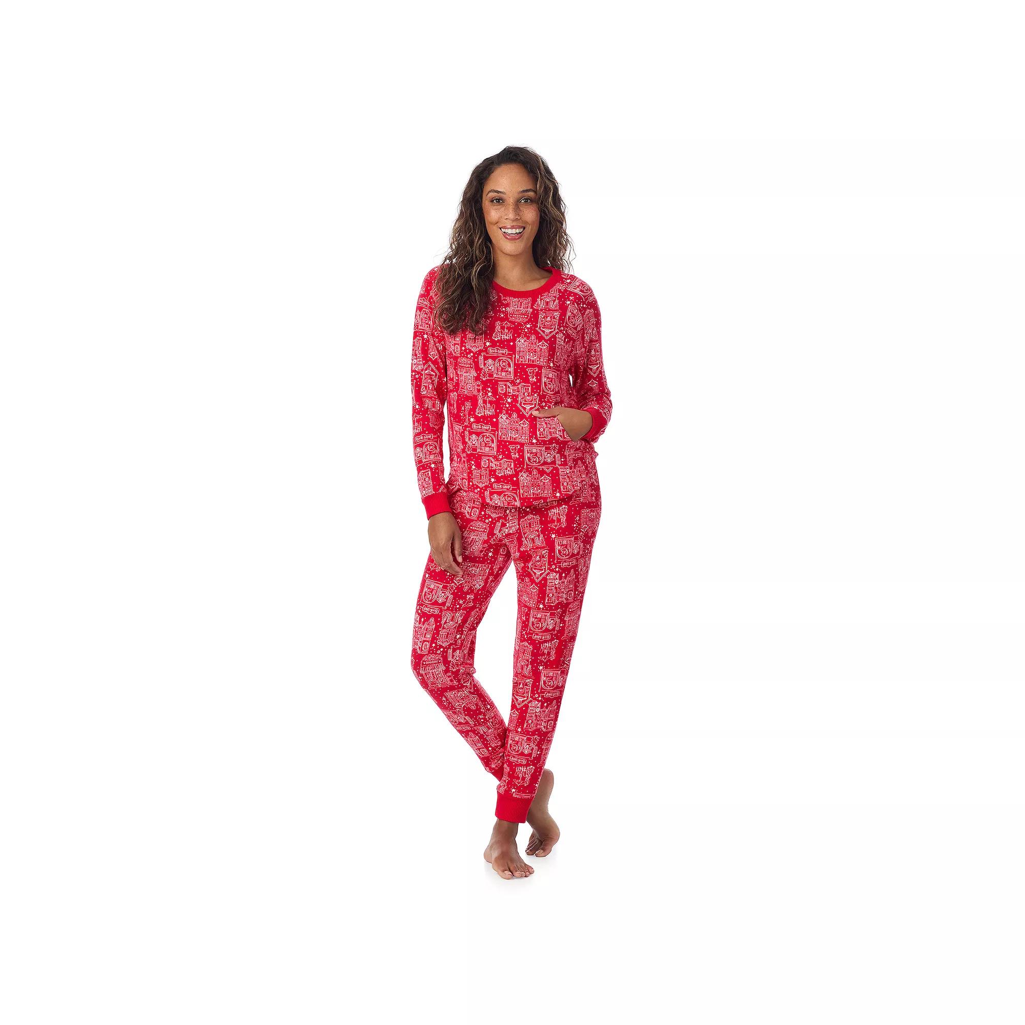 Women's Cuddl Duds® Sweater Knit Pajama Top & Pajama Jogger Set,  Product Image