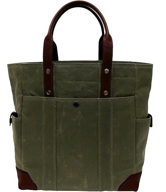 BOCONI Sloan Waxed Canvas and Pull-up Leather Tote Bag Product Image