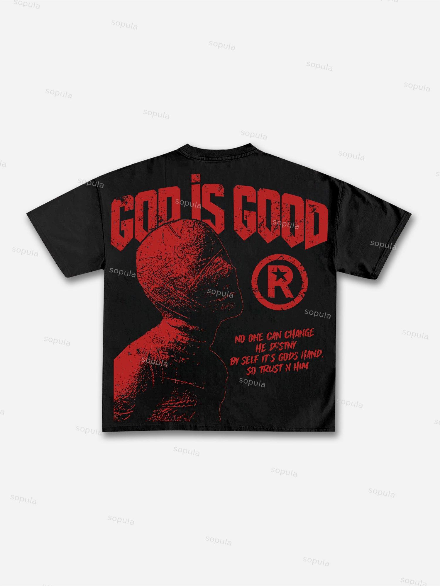 God Is Good-Vintage Destiny Mummy Graphic Cotton T-Shirt Product Image