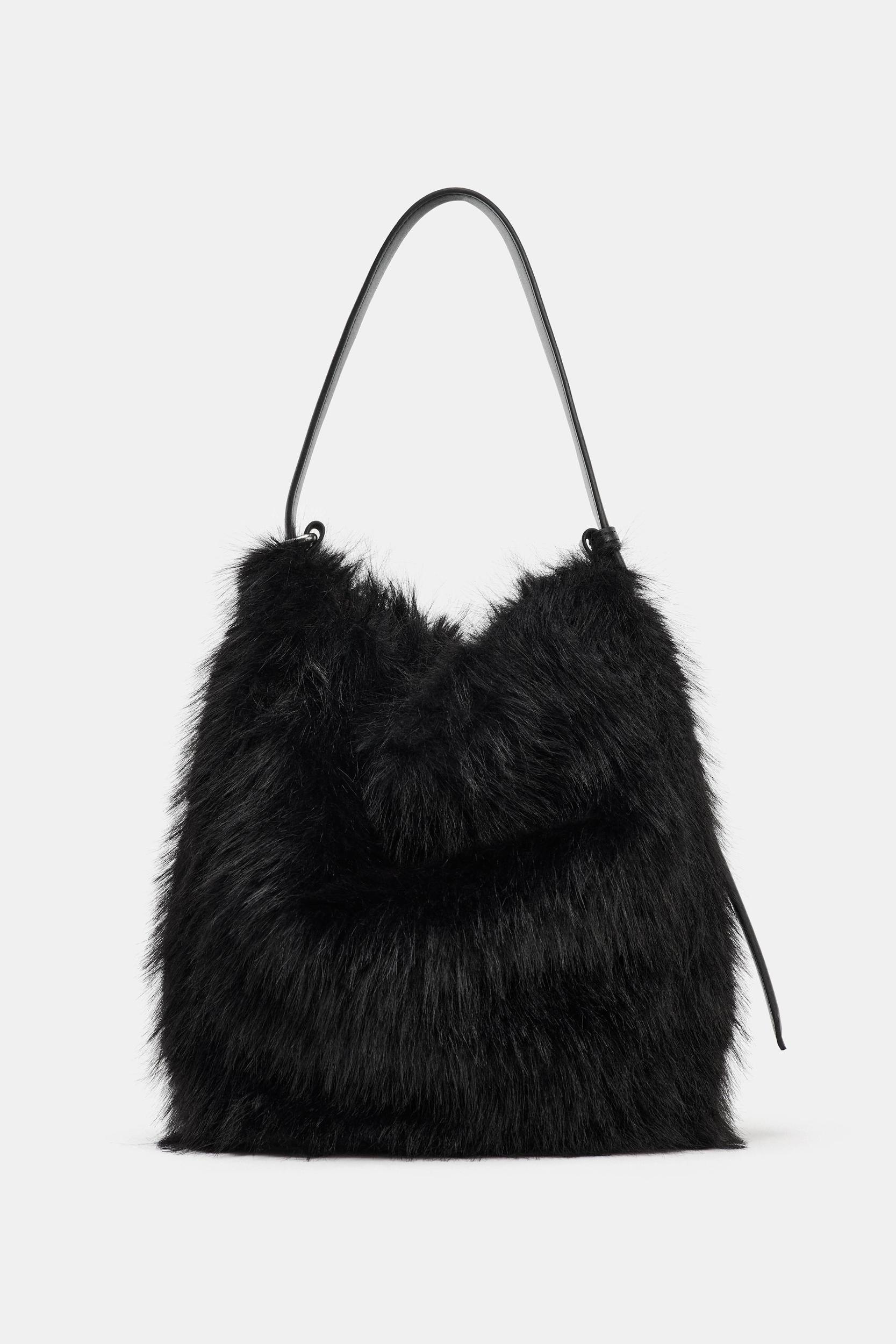 FAUX FUR BUCKET BAG Product Image