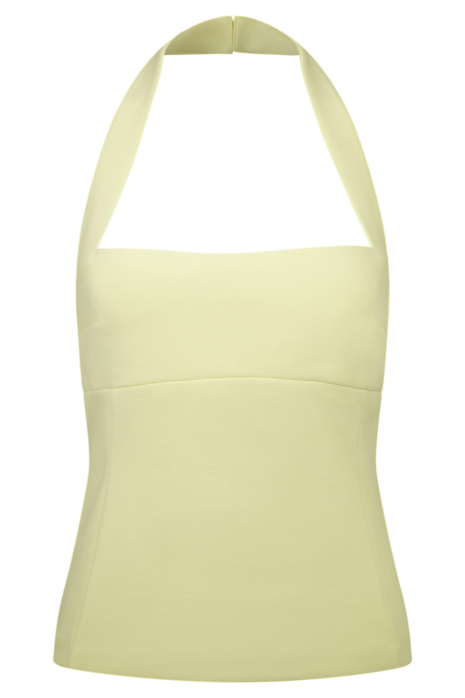Amelita Suiting Halter Top - Pale Lemon Product Image