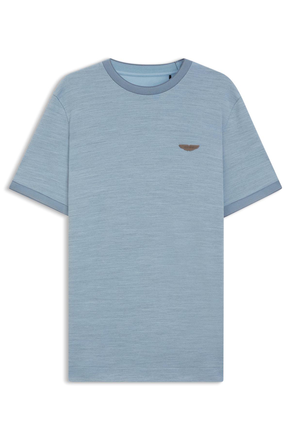 BOSS x ASTON MARTIN T-shirt in wool-cotton jacquard Product Image