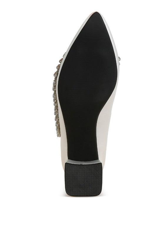 Abatina Satin Diamante Embellished Pumps Product Image