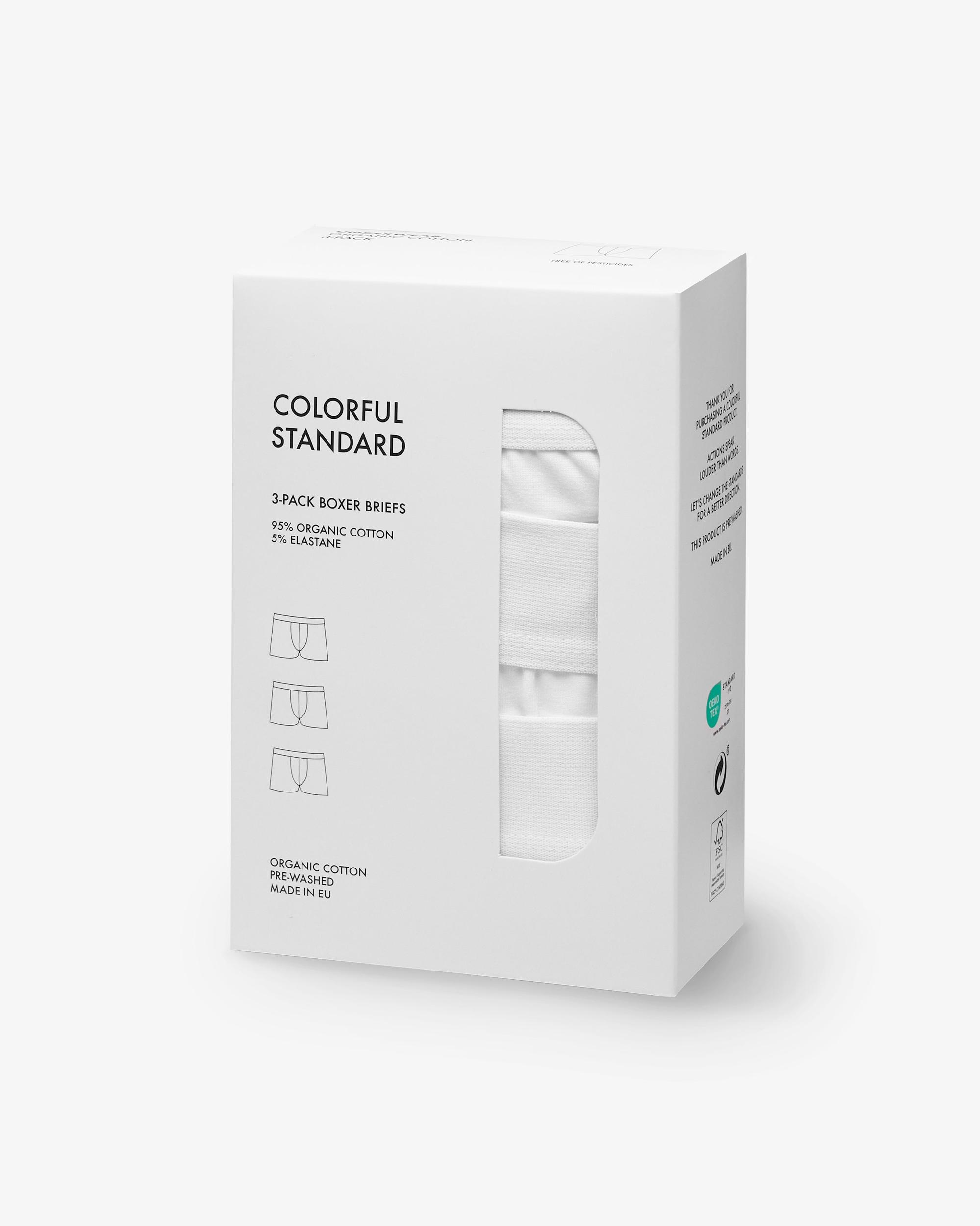 Organic Boxer Briefs 3 Pack - Optical White Product Image