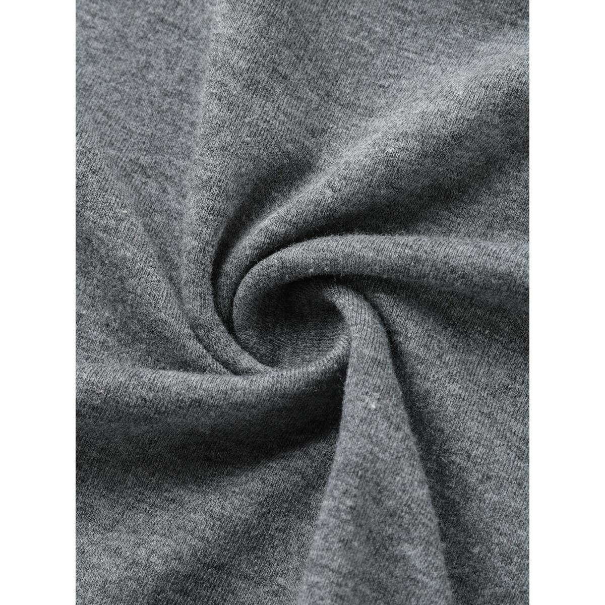 Plus Size Blooming Florals Round Neck T-Shirt DarkGray Women Non Natural Flowers Round Neck Casual T-shirts BloomChic 14-16/1X Product Image