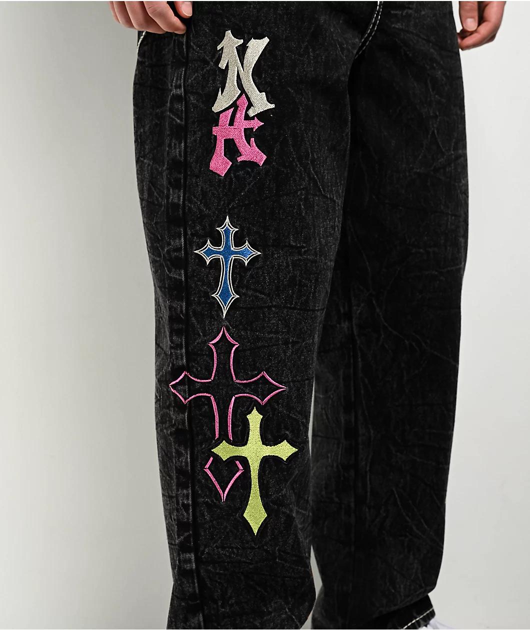 Ninth Hall Ambush Black 3D Cargo Pants Product Image