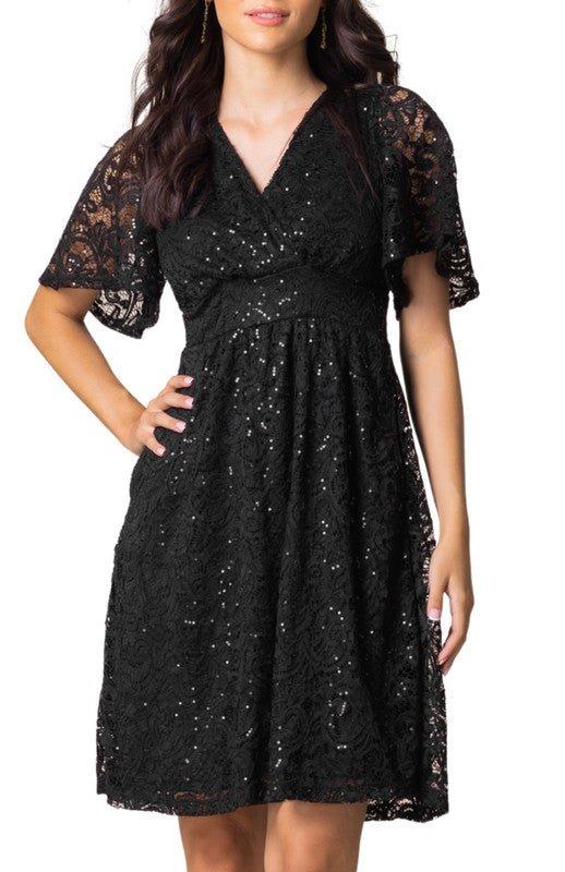 Starry Sequin Lace Cocktail Dress Product Image