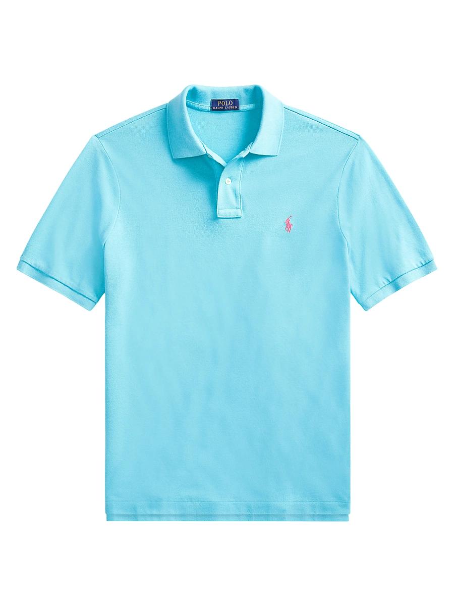 Mens Cotton Mesh Classic-Fit Polo Shirt Product Image