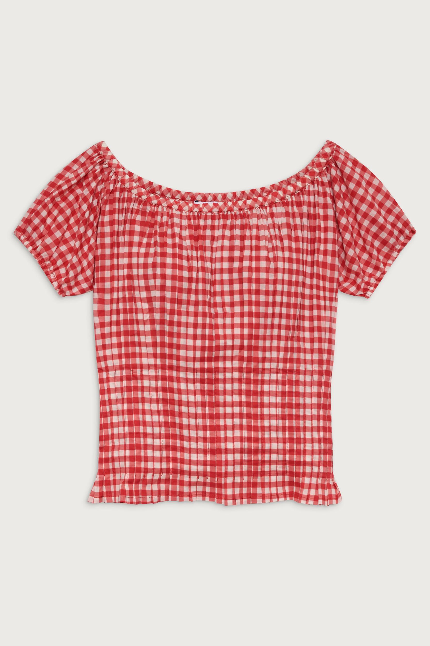 Cider Gingham Blouse  - Cherry Gingham Product Image