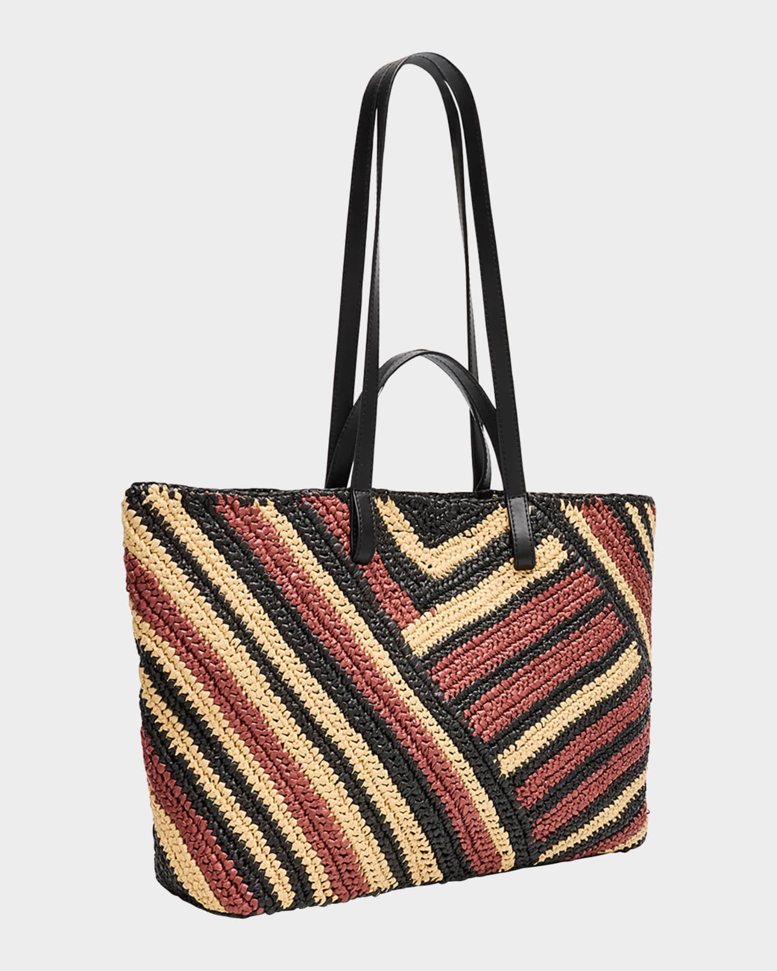 Lali Large Striped Raffia Tote Bag Product Image
