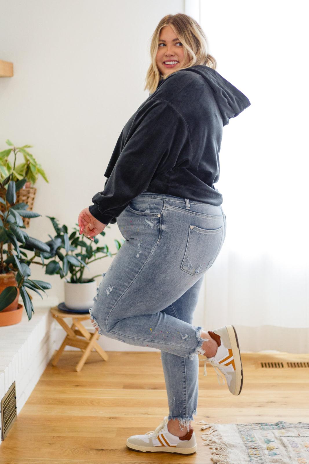 Velvet Icon Hoodie In Grey Blue (Online Exclusive) Product Image