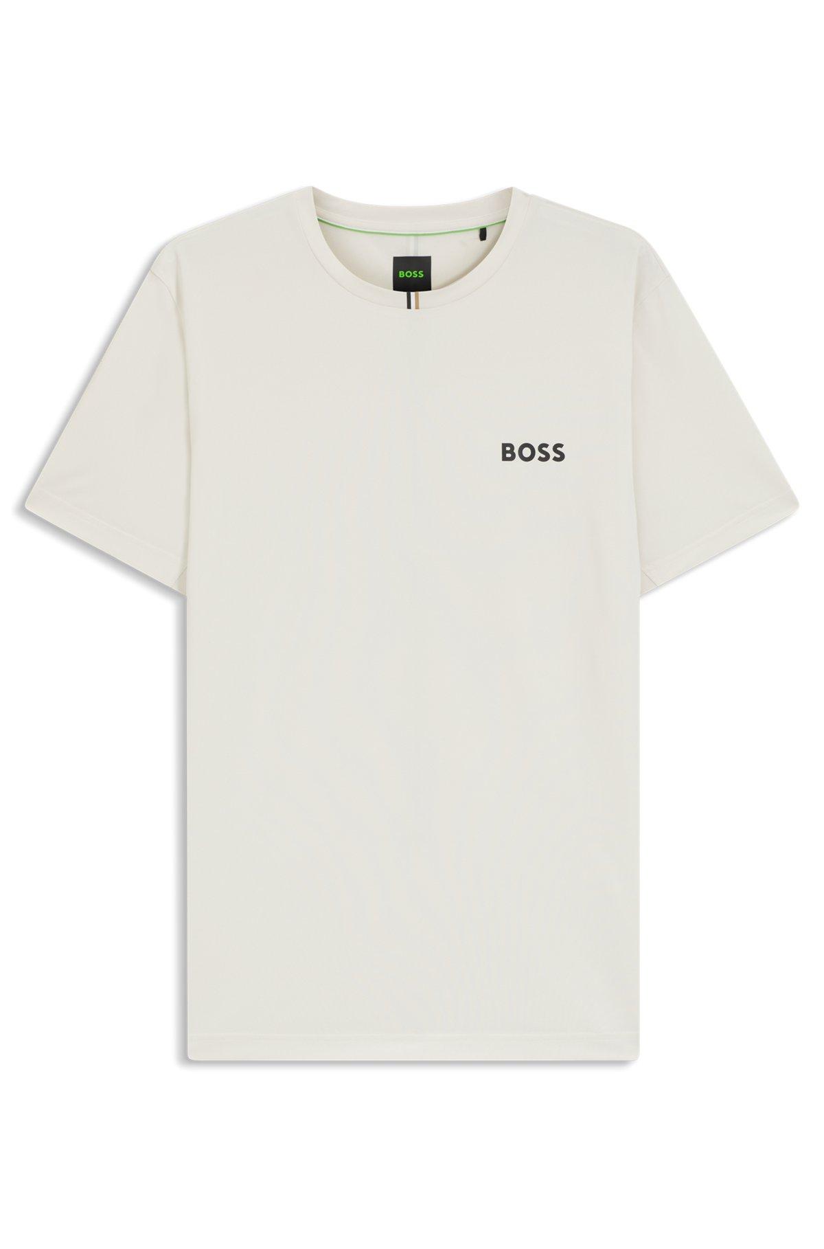 Slim-fit T-shirt in stretch piqué with odor control Product Image