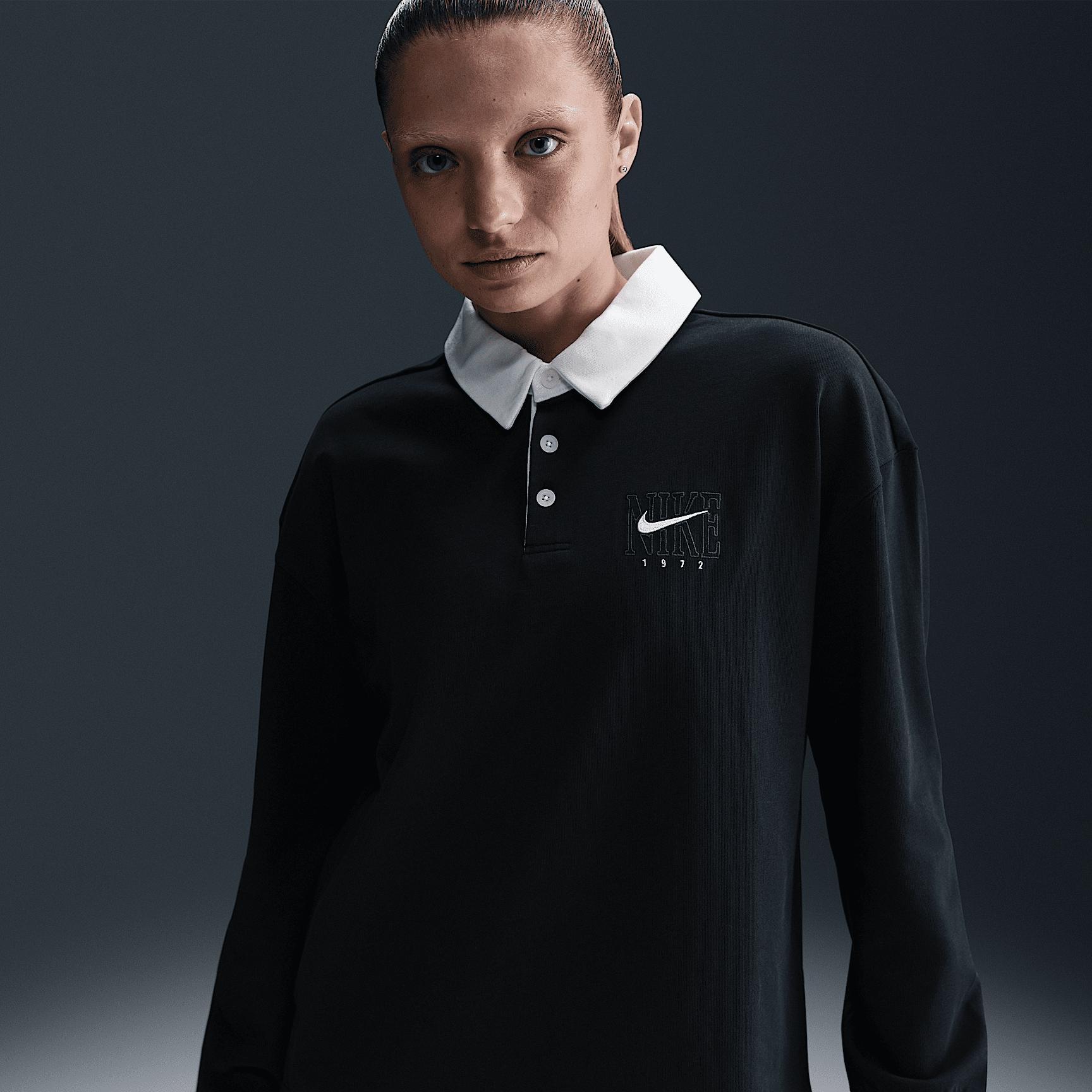 Women's Nike Sportswear Essential Oversized Long-Sleeve Polo Product Image