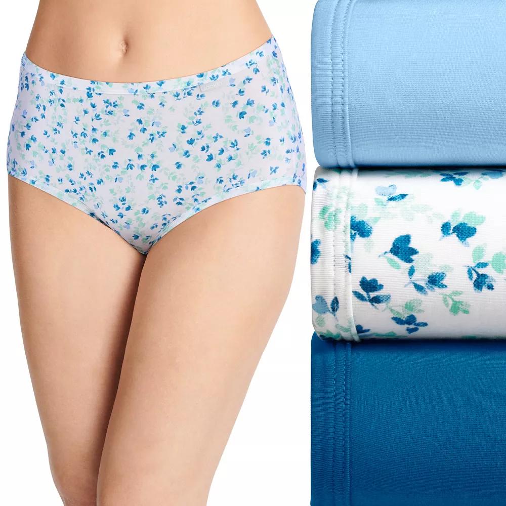 Women's Jockey® 3-pk. Supersoft Brief Panty Set 2073, Size: 9, Layered Sprig Product Image