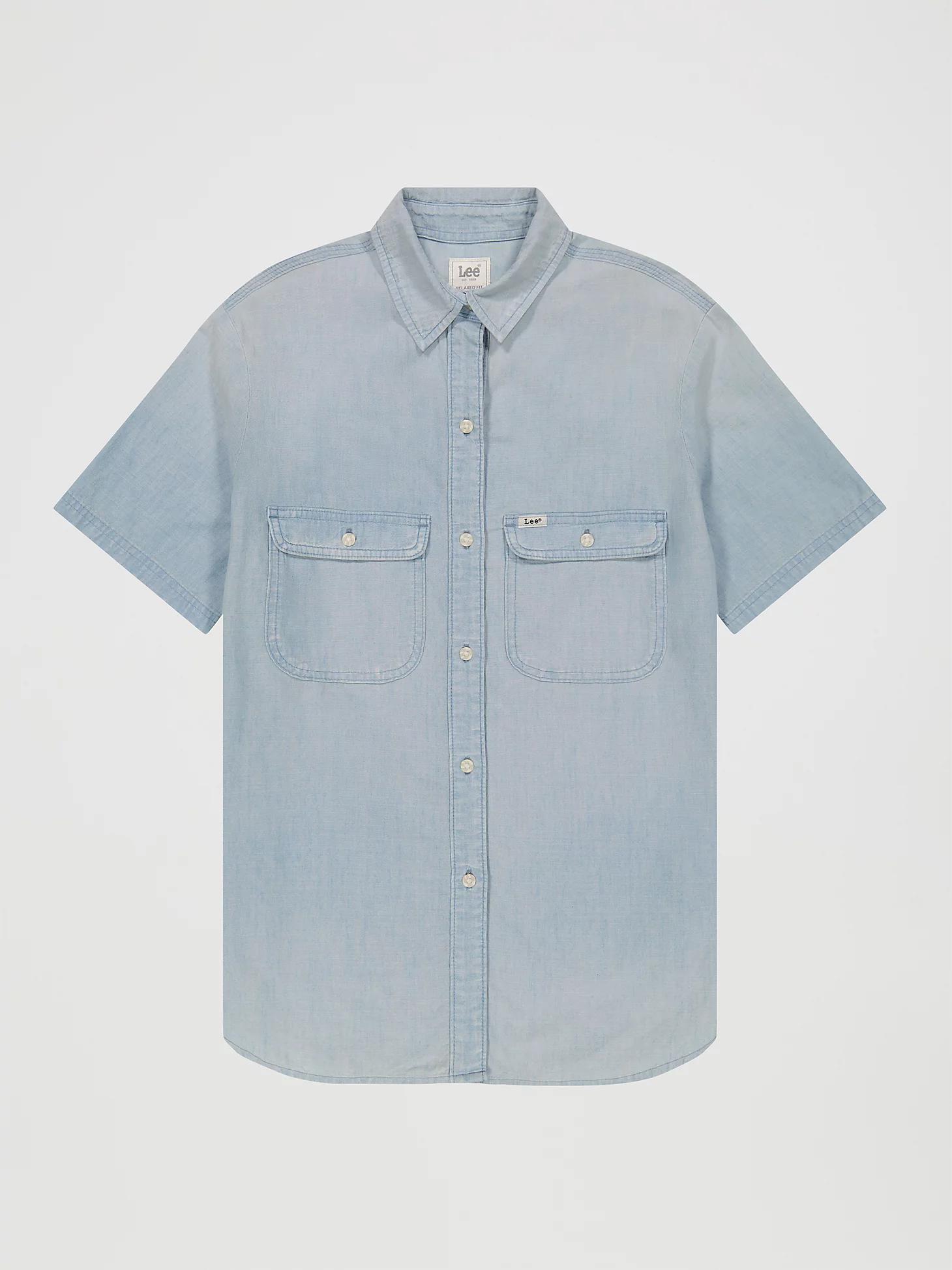 Women's Chambray Utility Button Down Shirt | Women's Tops & Tees | Lee® Product Image