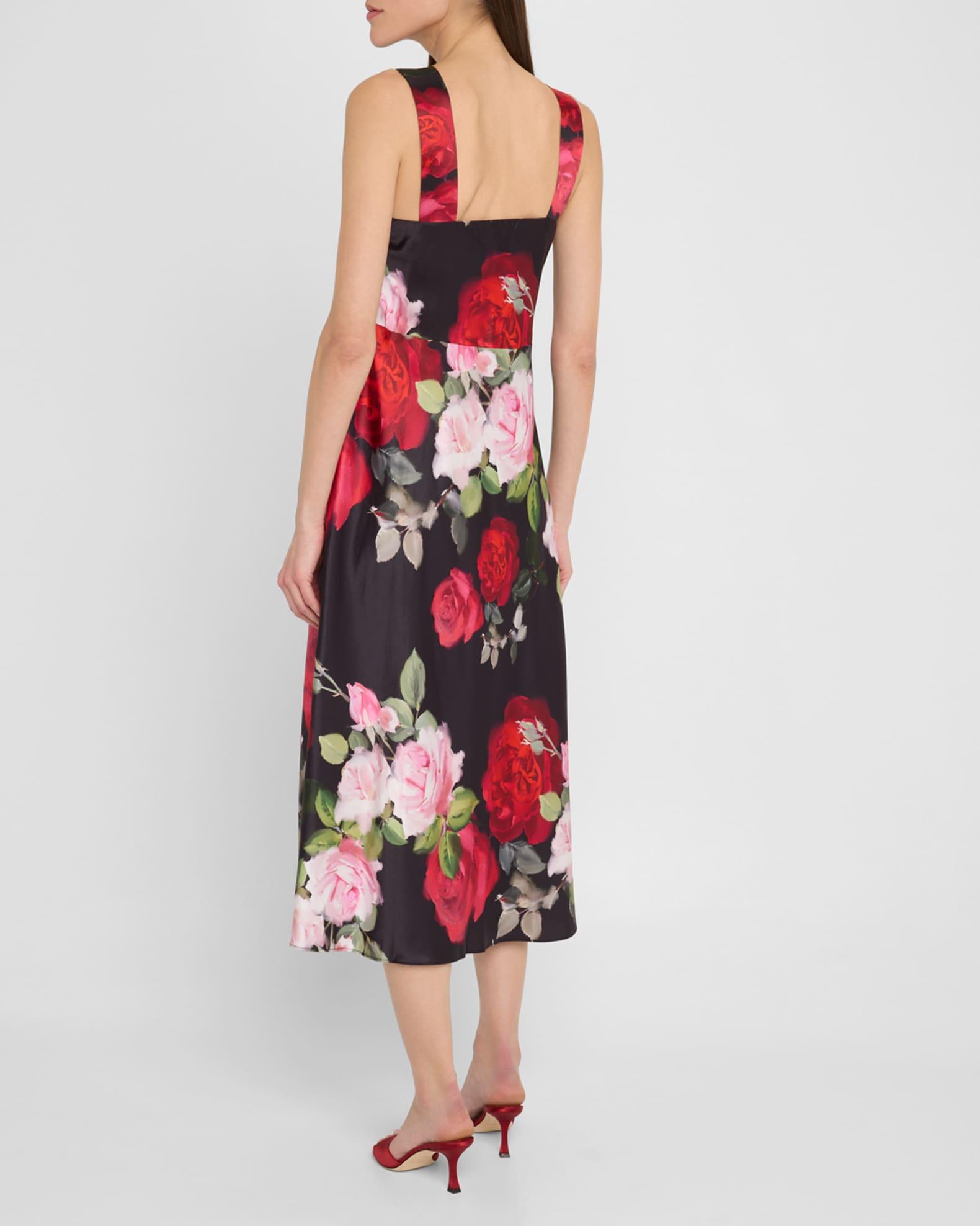 Joyelle Floral-Print Midi Slip Dress Product Image