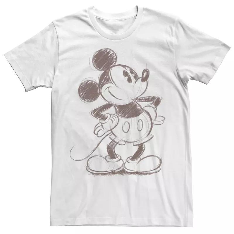Disney's Mickey Mouse Men's Pencil Sketch Original Graphic Tee,  Product Image