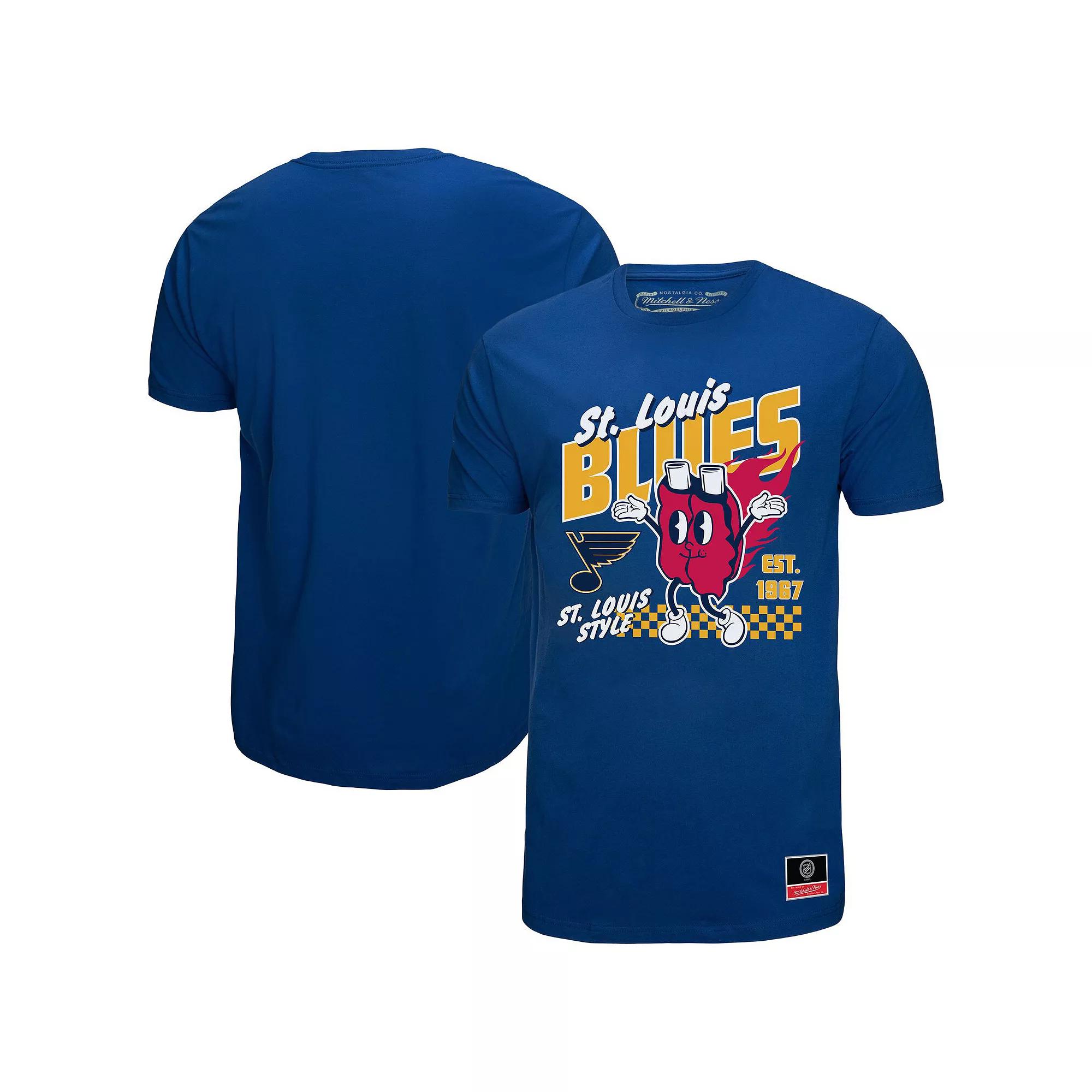 Men's Mitchell & Ness Blue St. Louis Blues Local Food T-Shirt,  Product Image