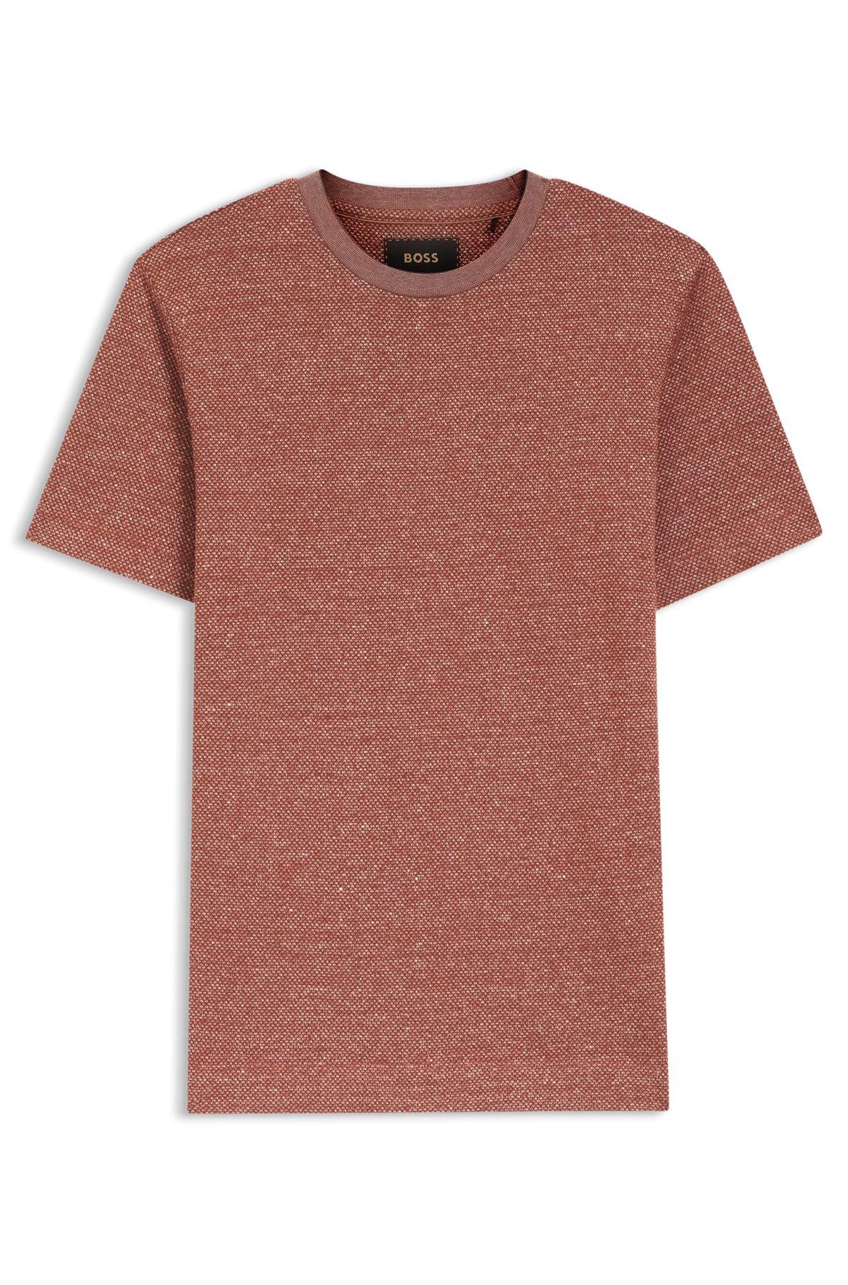 Mouline T-shirt in cotton, linen and silk Product Image