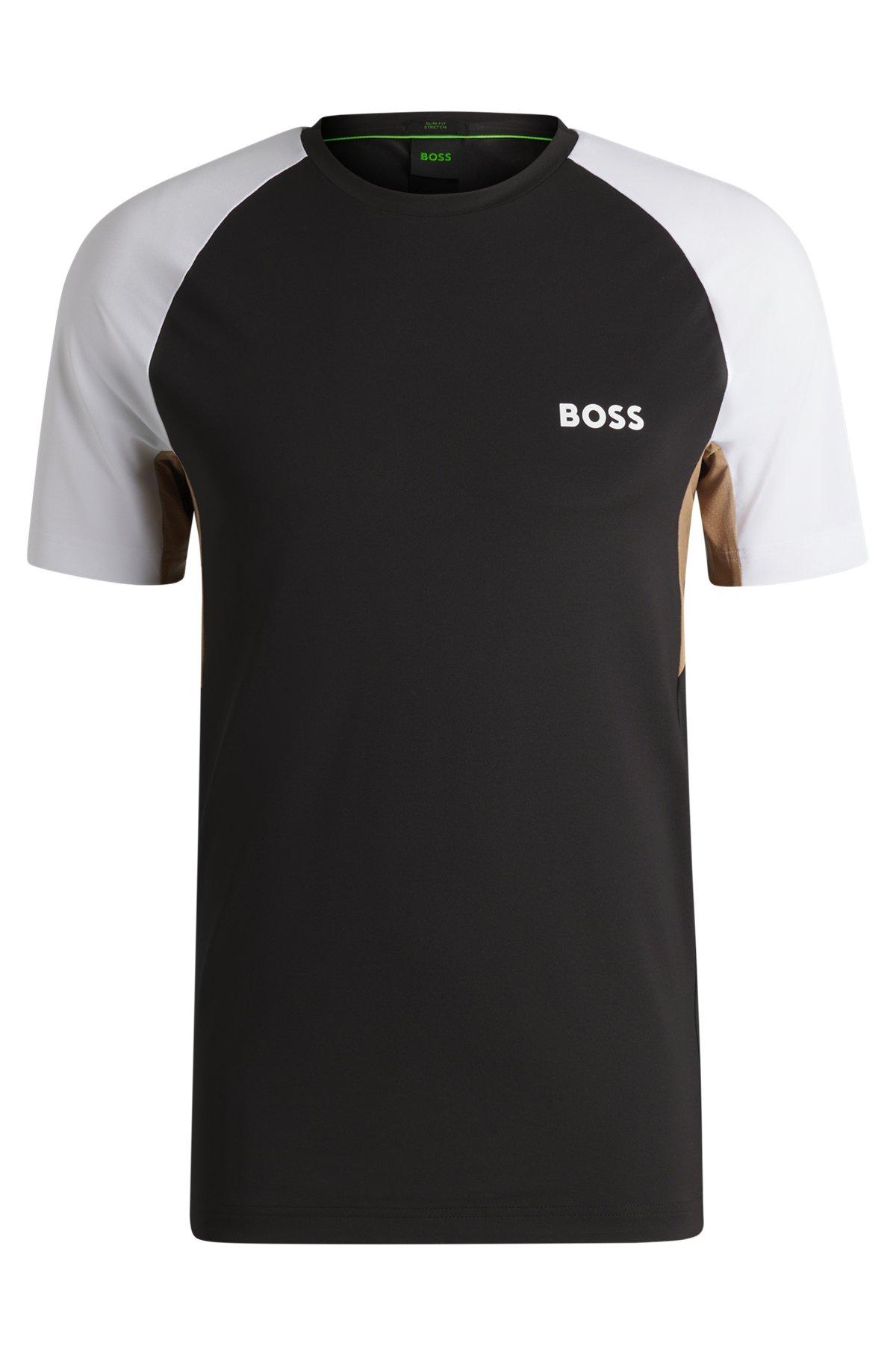 Active color-blocked T-shirt in moisture-wicking fabric Product Image