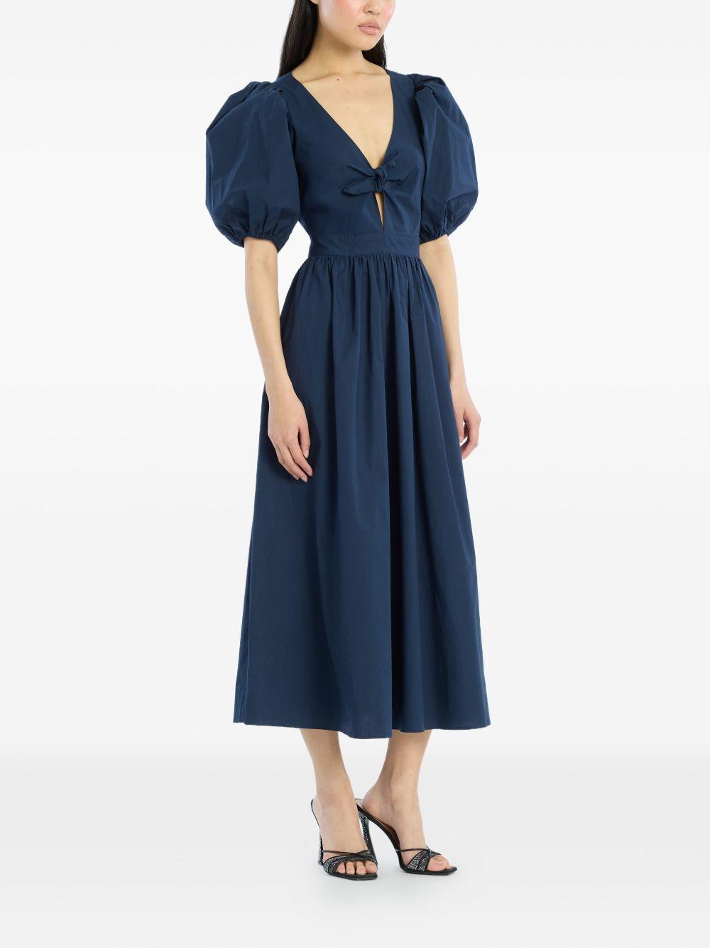 puff-sleeve midi dress Product Image