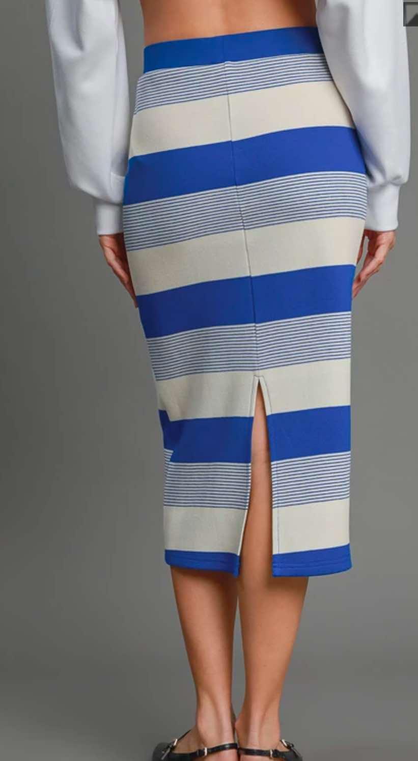 Seaside Stripe Pencil  Skirt Product Image