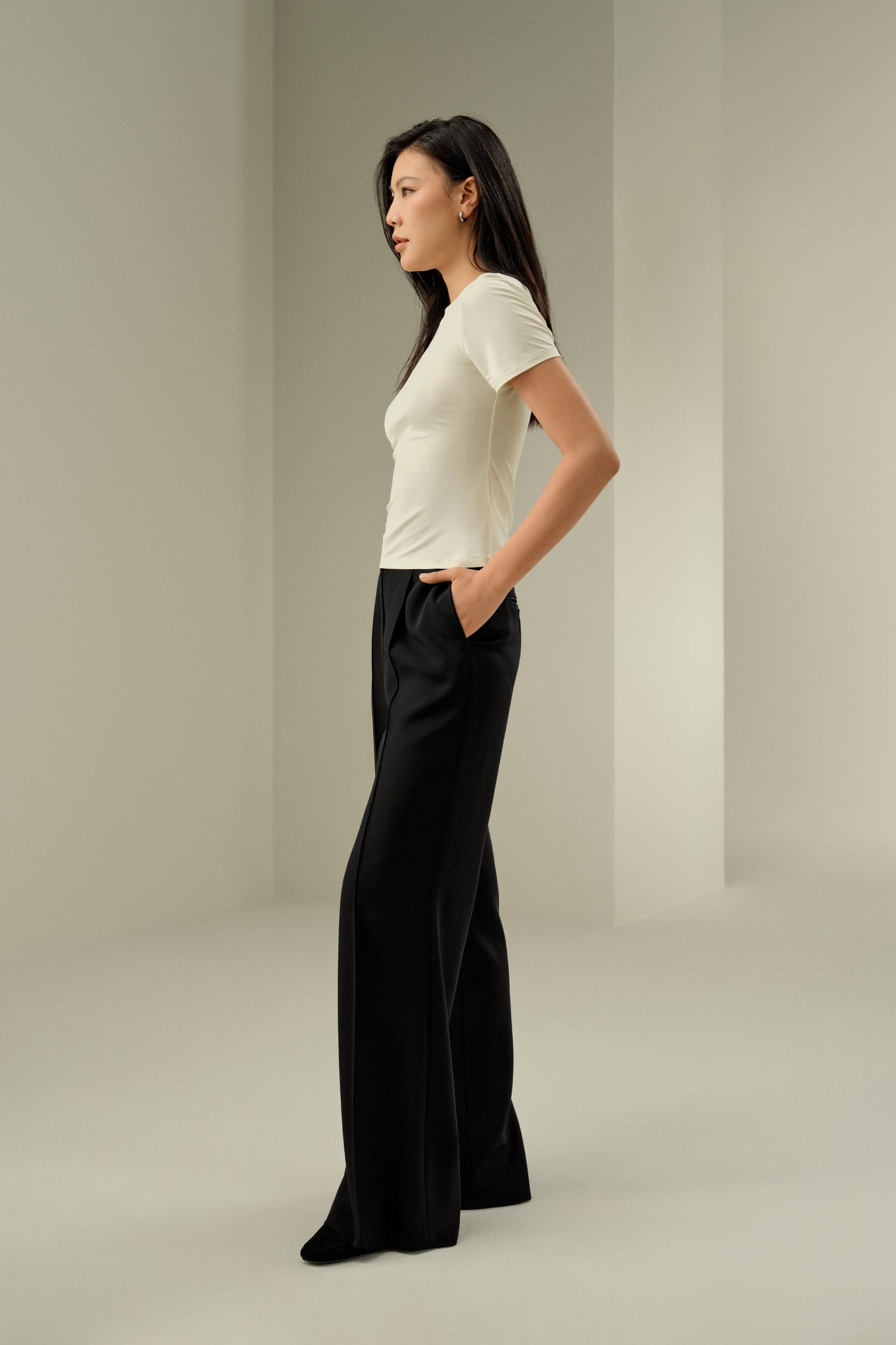 Slim Fitted Silk Jersey Tee Product Image