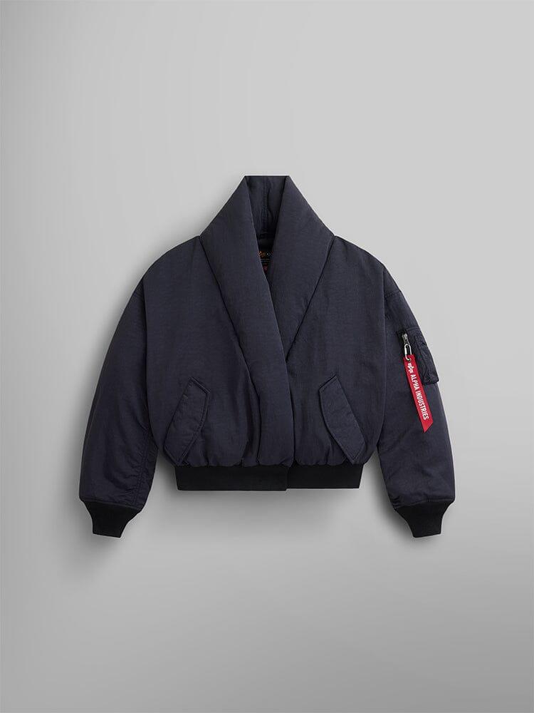 SHAWL COLLAR BOMBER JACKET WOMENS - COYOTE BROWN / XL Product Image