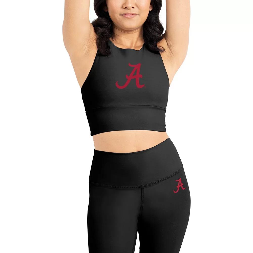 Women's Certo Black Alabama Crimson Tide Buttery Soft Midi Bra & Leggings Set, Size: Medium Product Image