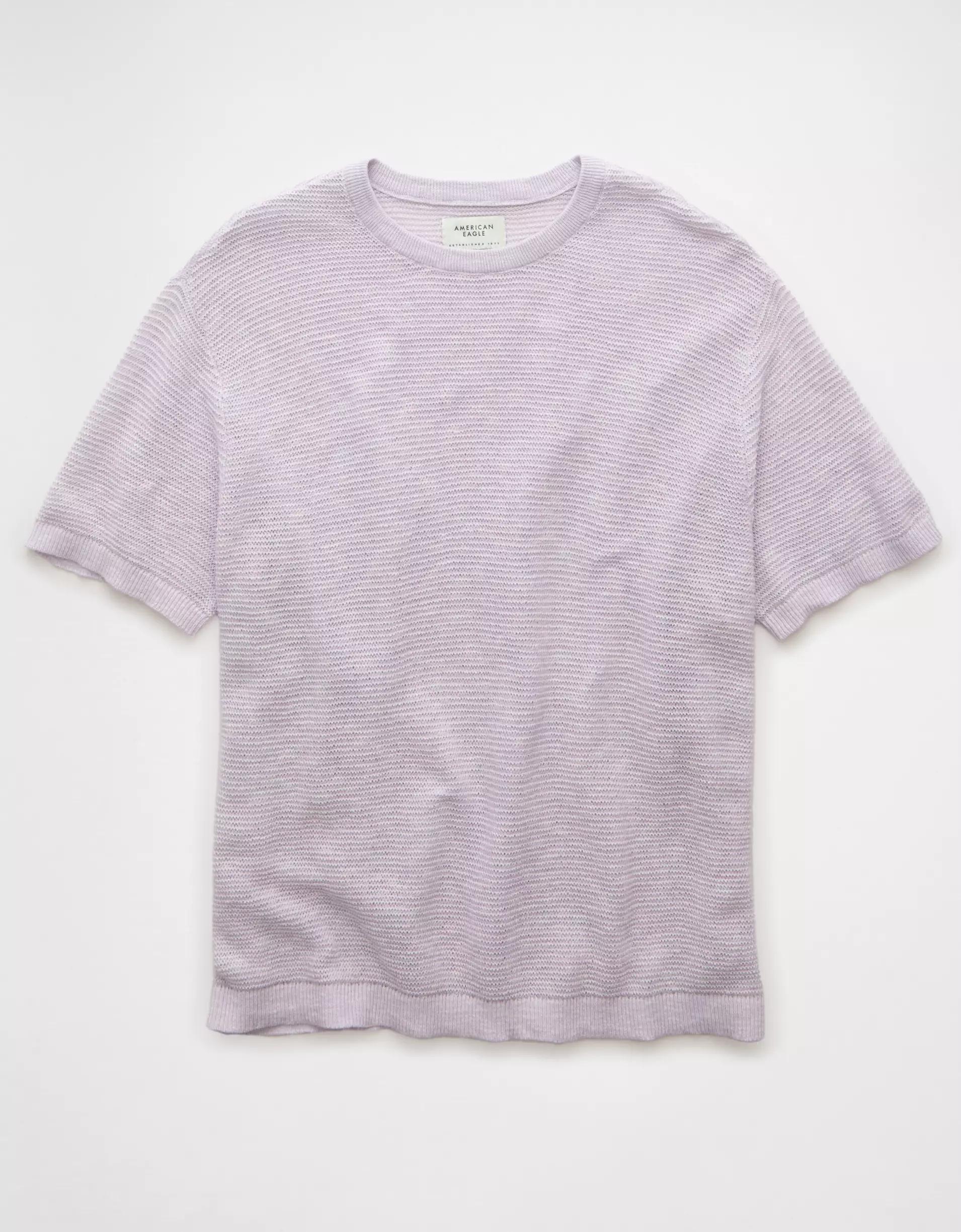 AE Linen-Blend Sweater T-Shirt Product Image