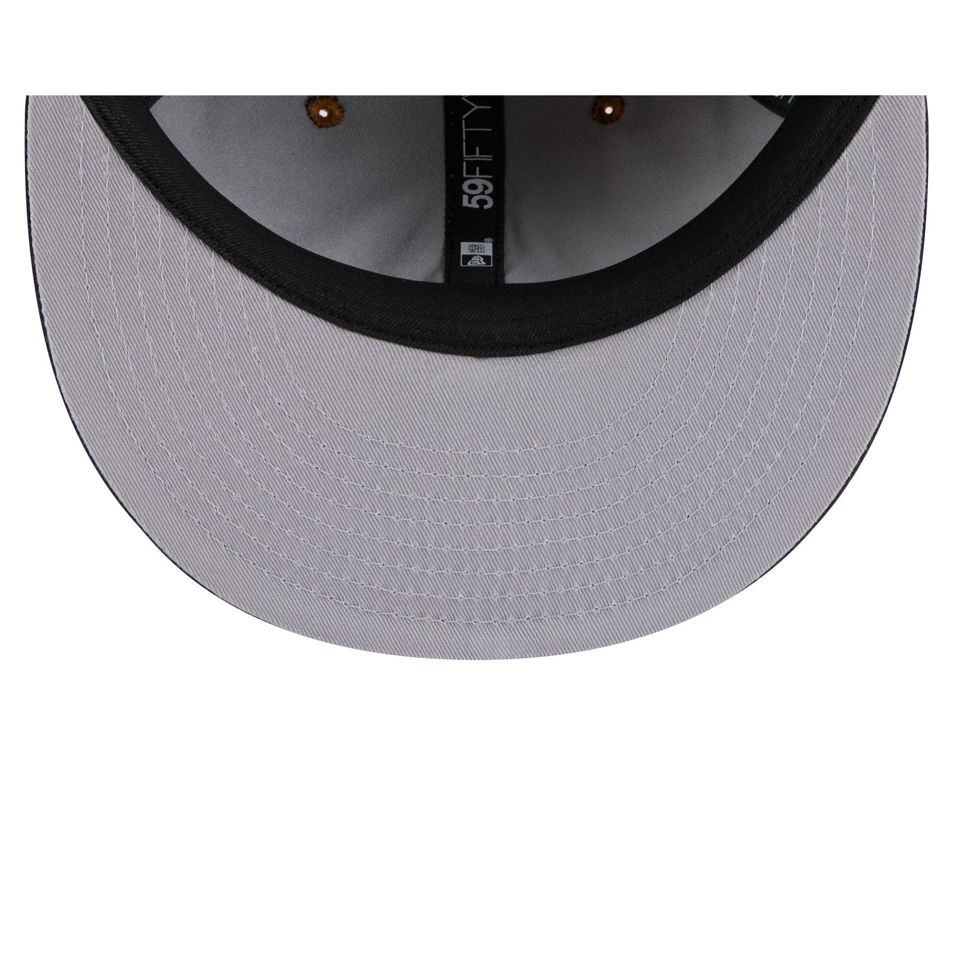 Charlotte Hornets Navy Lavender 59FIFTY A-Frame Fitted Hat Male Product Image