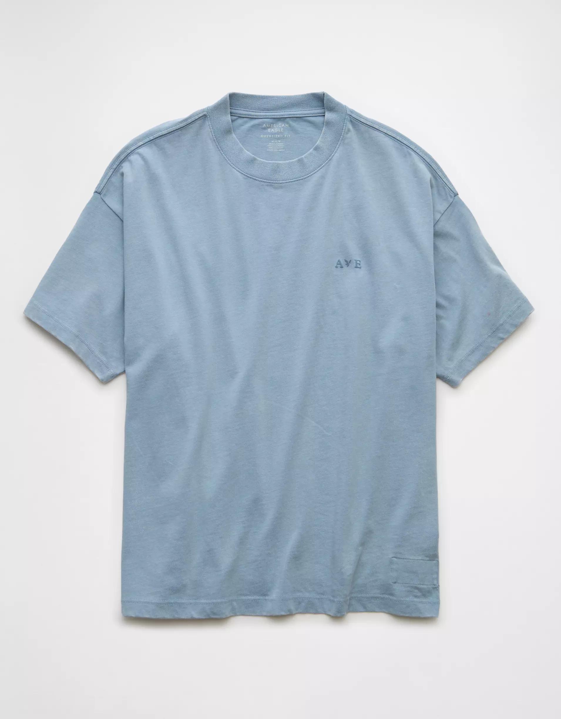 AE Laidback Luxe Heavyweight Oversized Logo Graphic T-Shirt Product Image