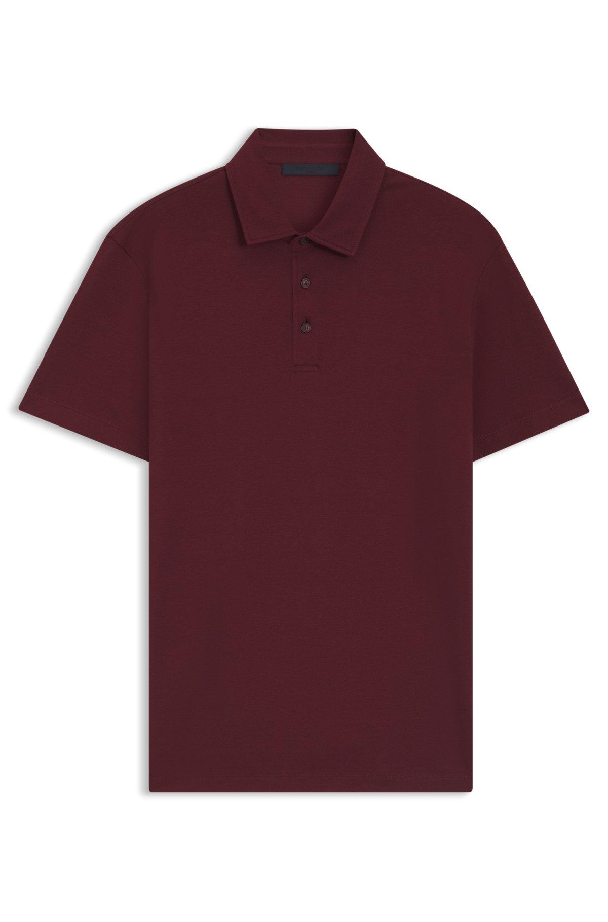 Zip-placket polo shirt in a cotton blend Product Image