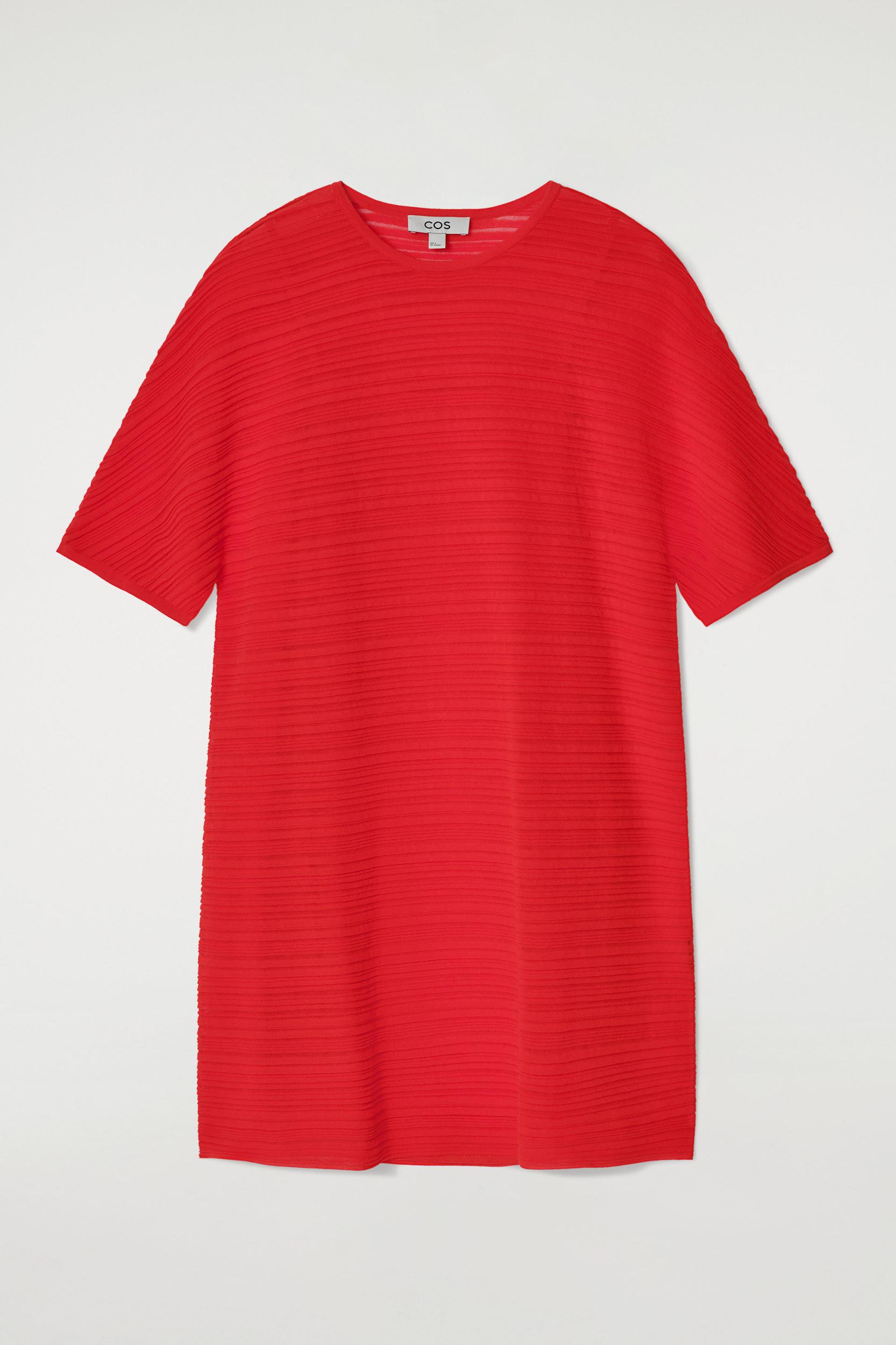 PLEATED KNITTED MINI DRESS Product Image