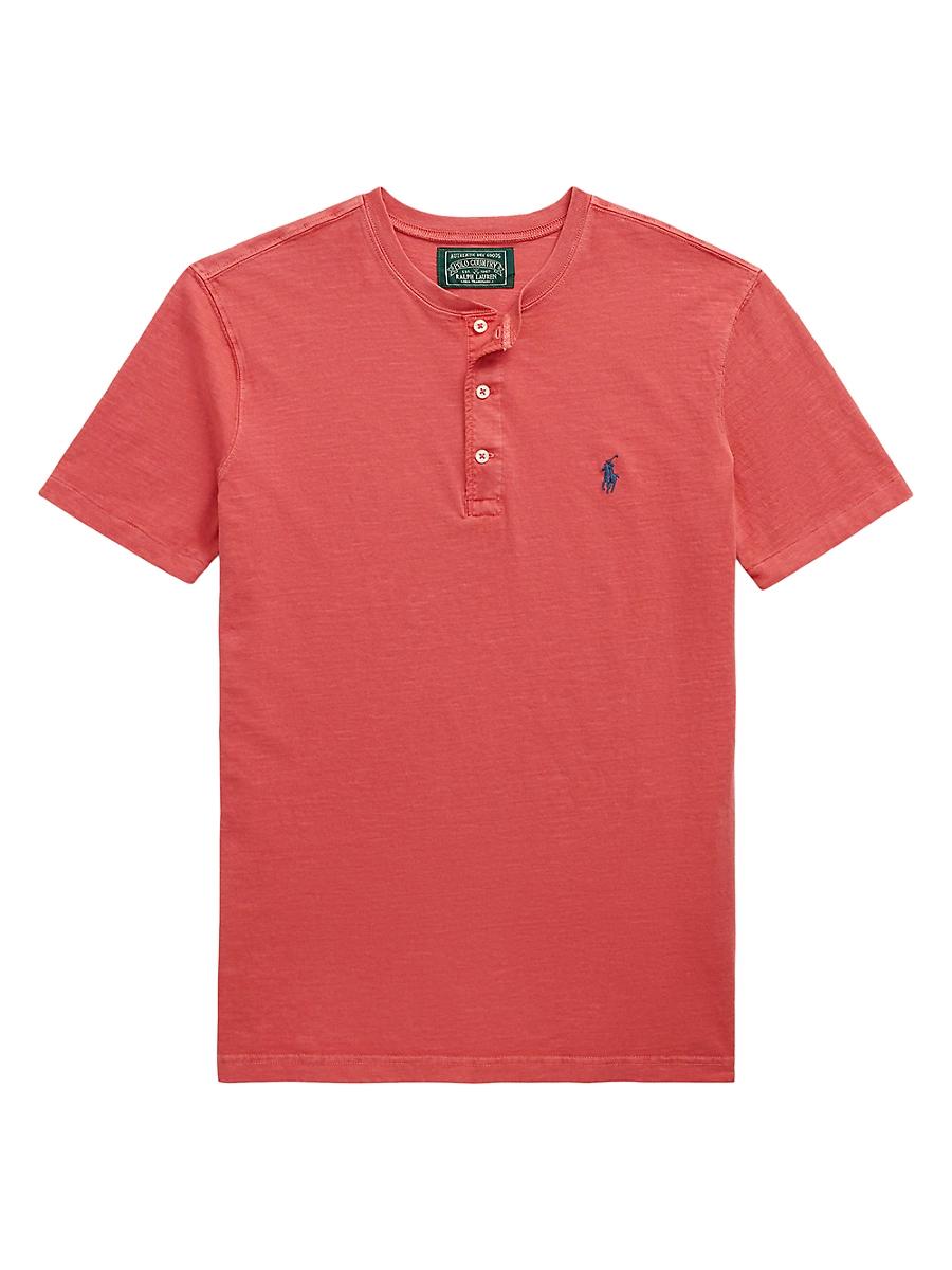 Mens Slub Jersey Short-Sleeve Henley Shirt Product Image