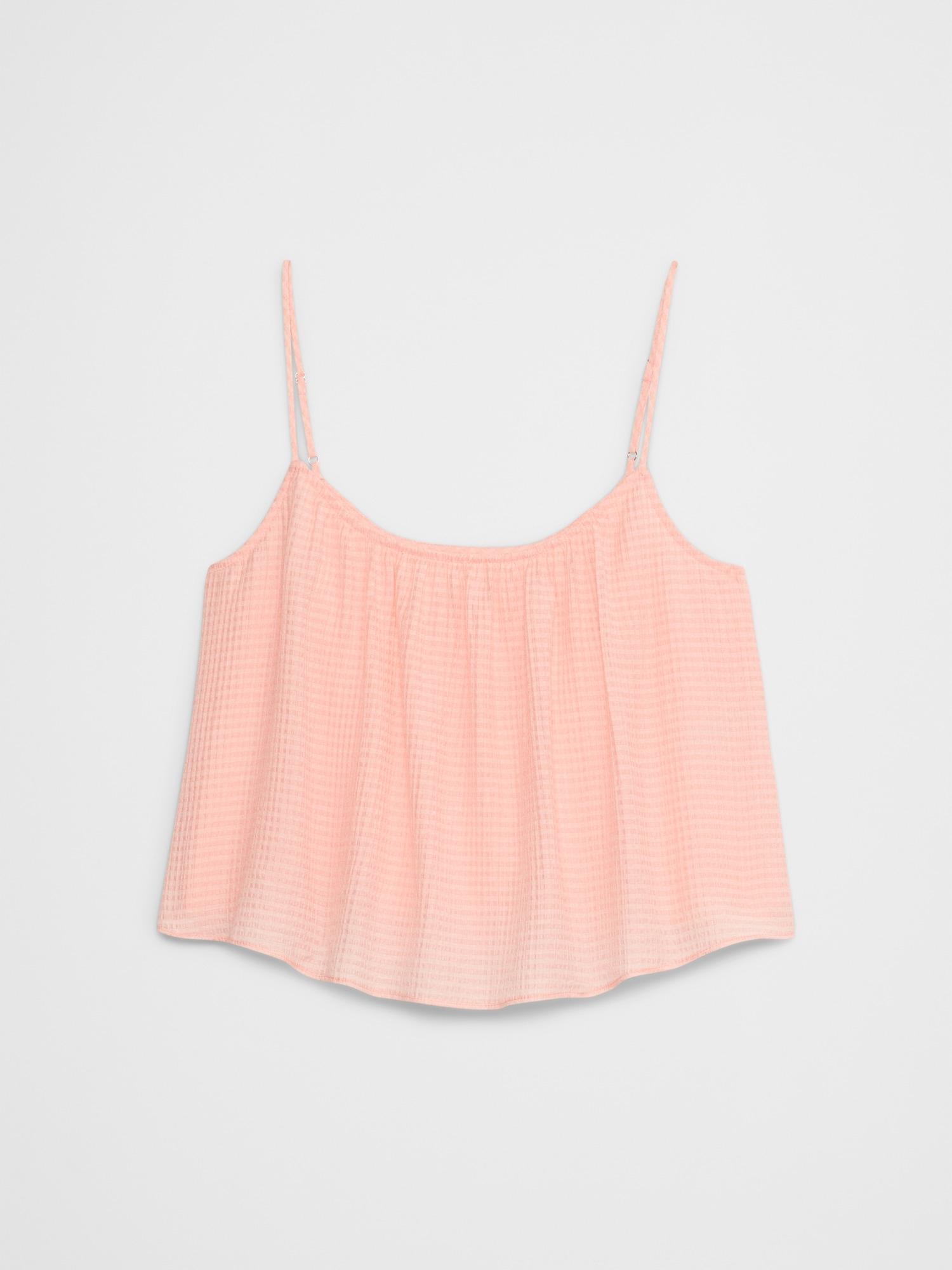 Seersucker Shirred-Neck Cami Product Image