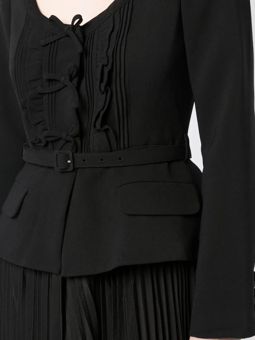 ruched crepe midi dress Product Image