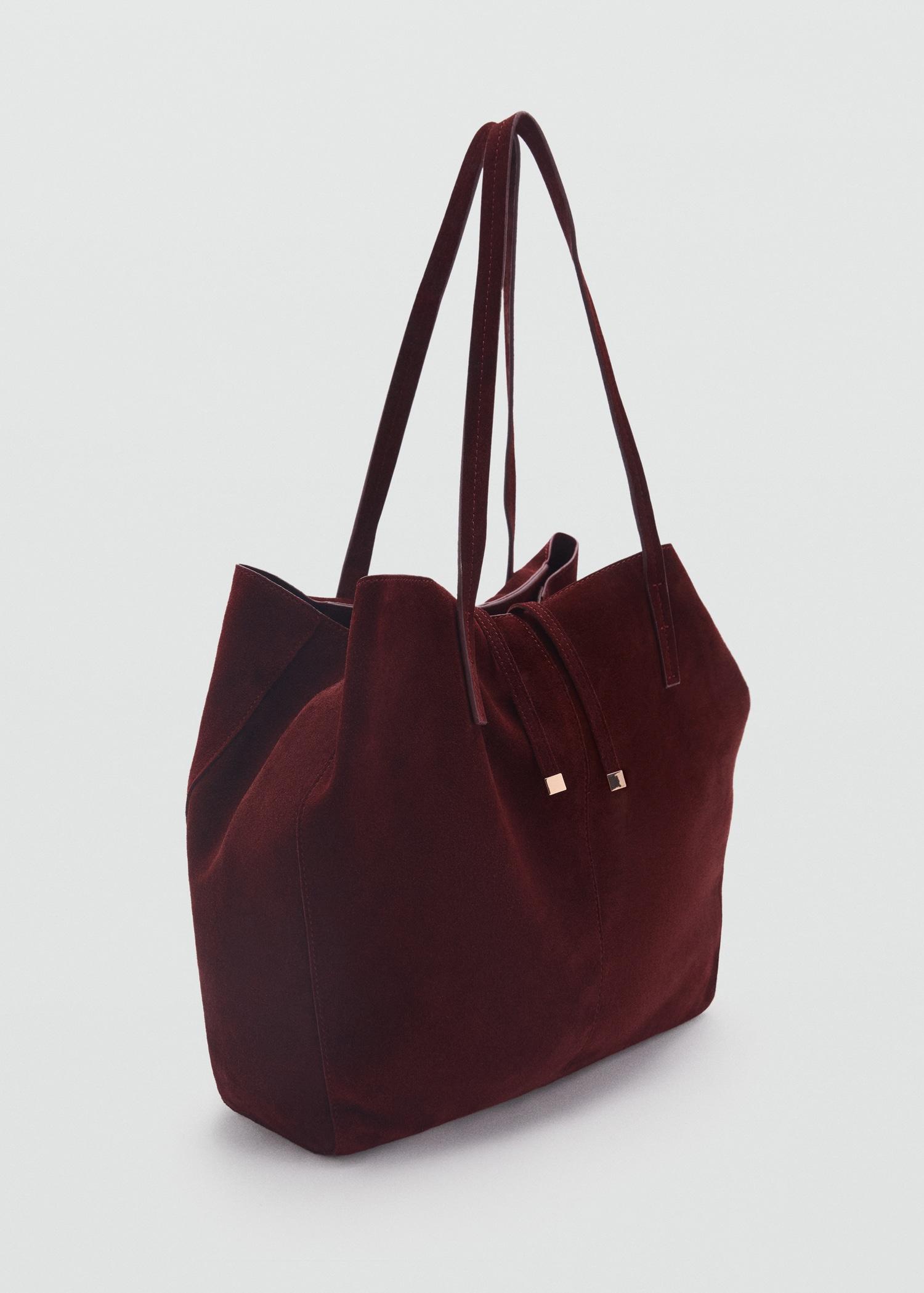 Suede shopper bag - Women | MANGO USA Product Image