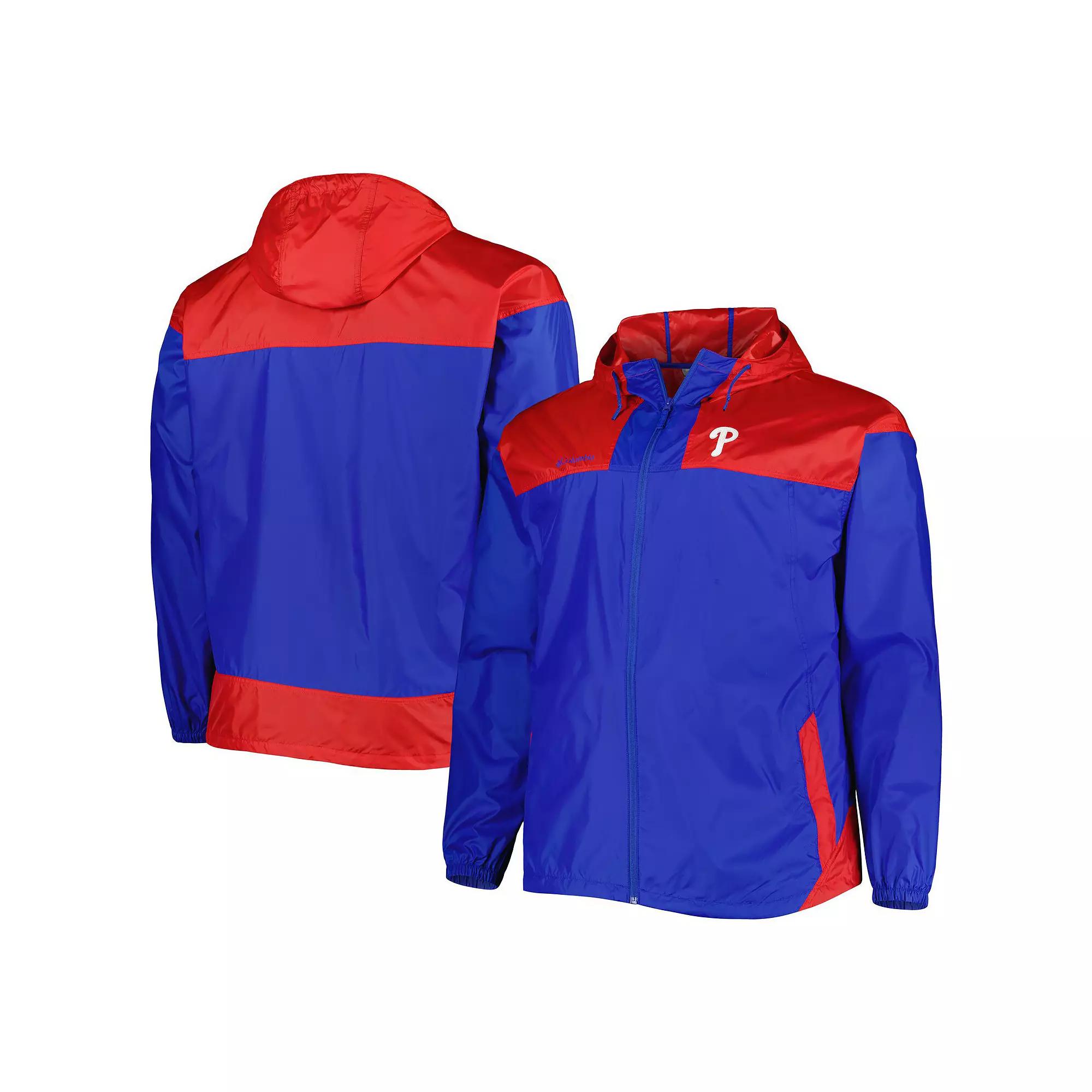 Mens Columbia Royal Philadelphia Phillies Flash Forward Challenger Omni-Shade Full-Zip Windbreaker Product Image