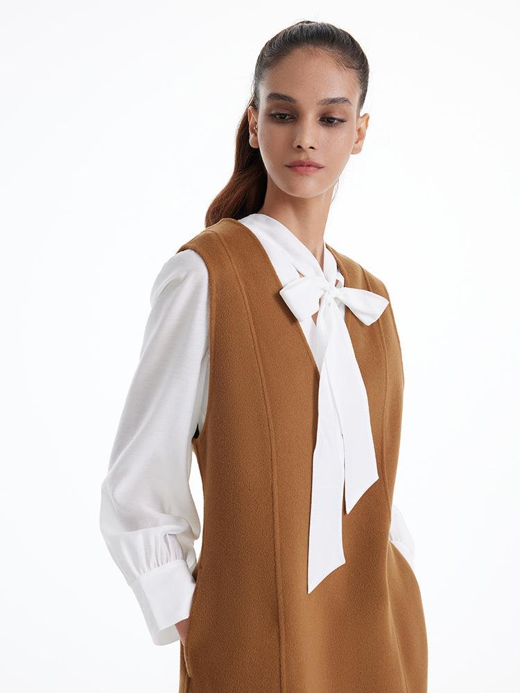 Brown Wool Tank Mini Dress Product Image