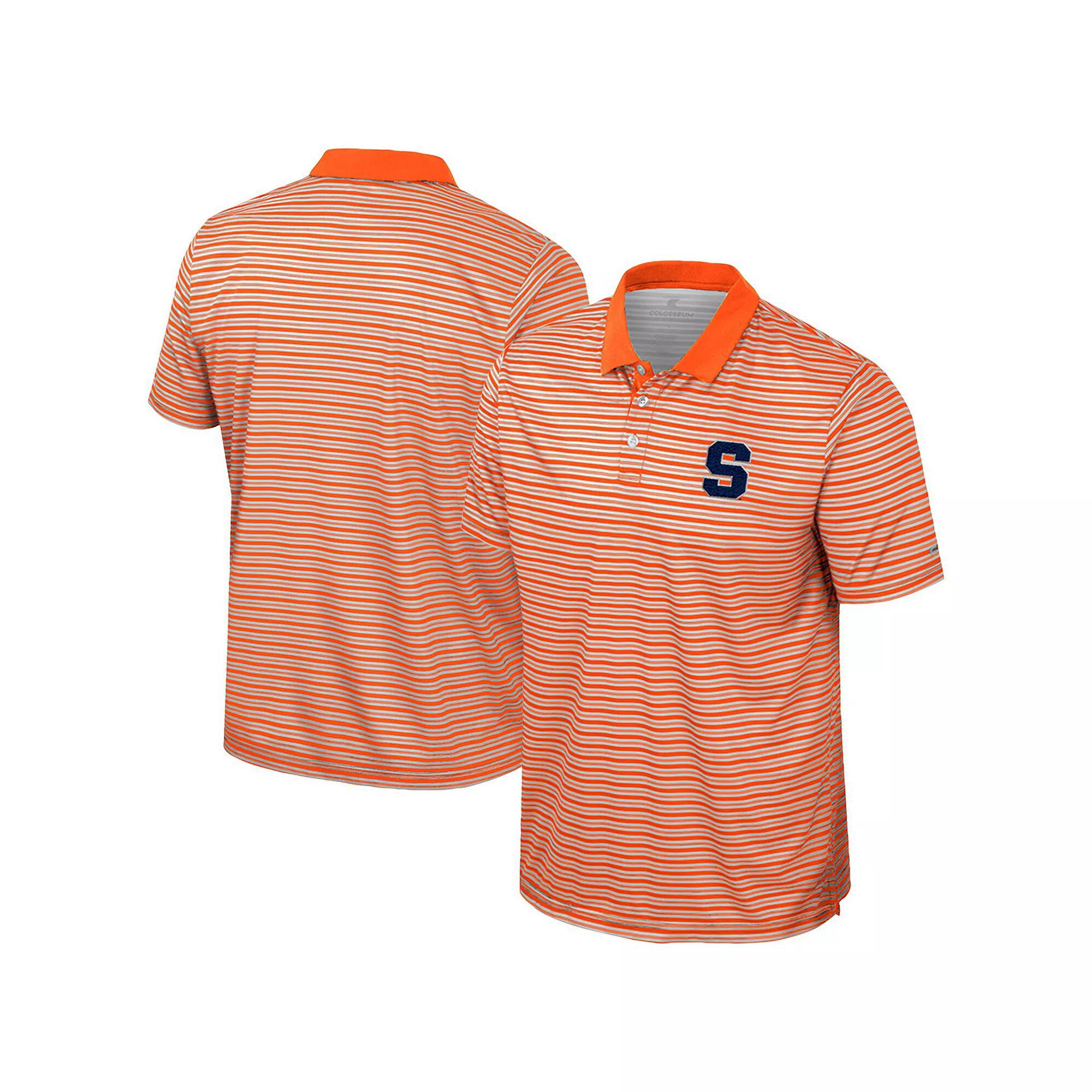 Men's Colosseum Orange Syracuse Orange Striped Polo, Size: XXL Product Image