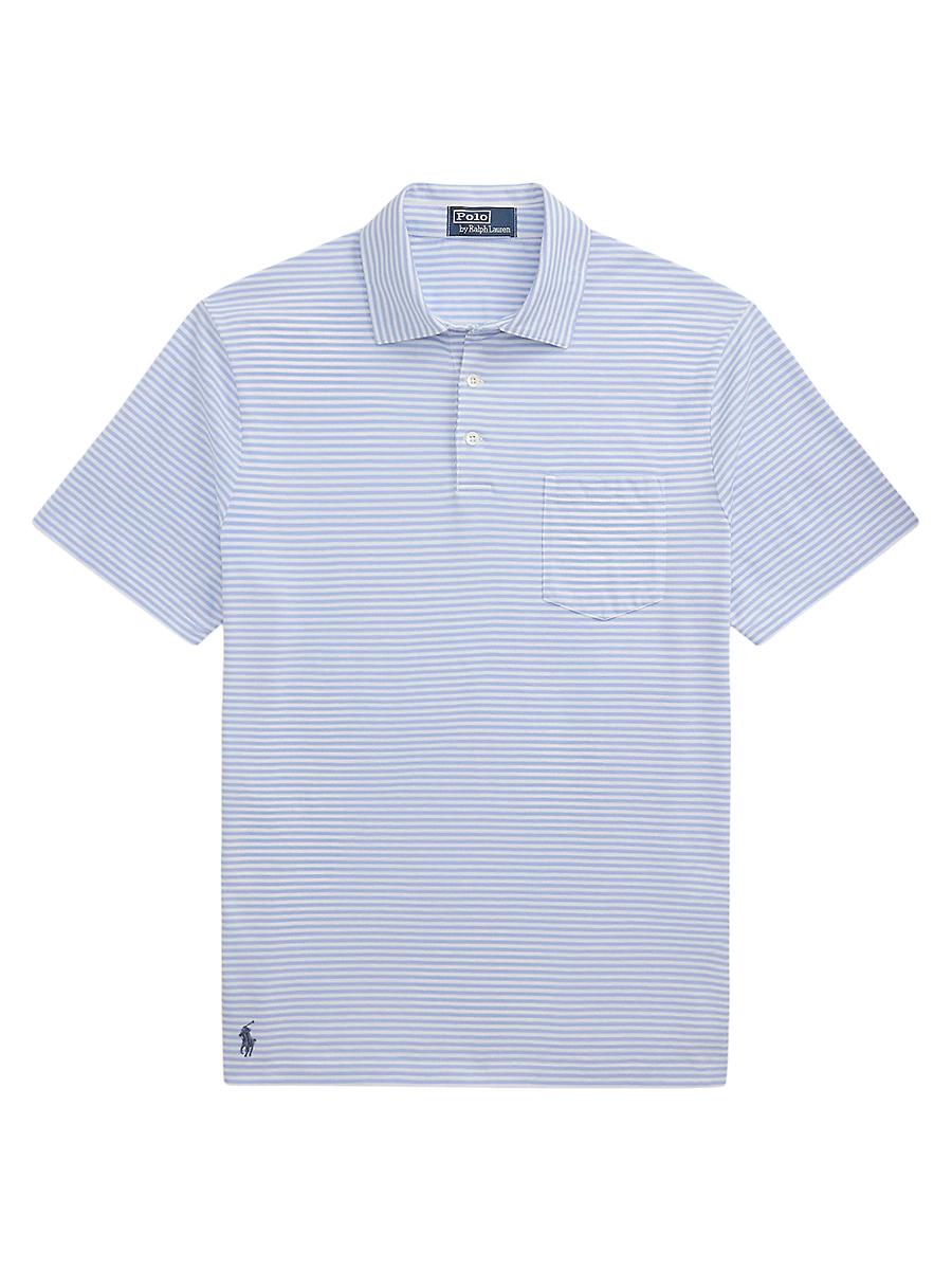 Mens Standard-Fit Striped Lisle Polo Shirt Product Image