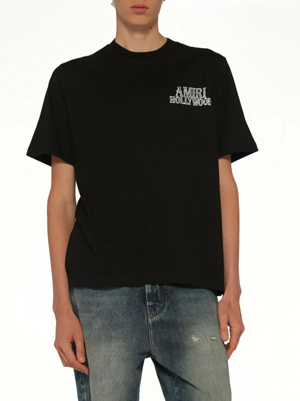 AMIRI Mens Black Hollywood City Relaxed-fit Cotton-jersey T-shirt Xl Product Image