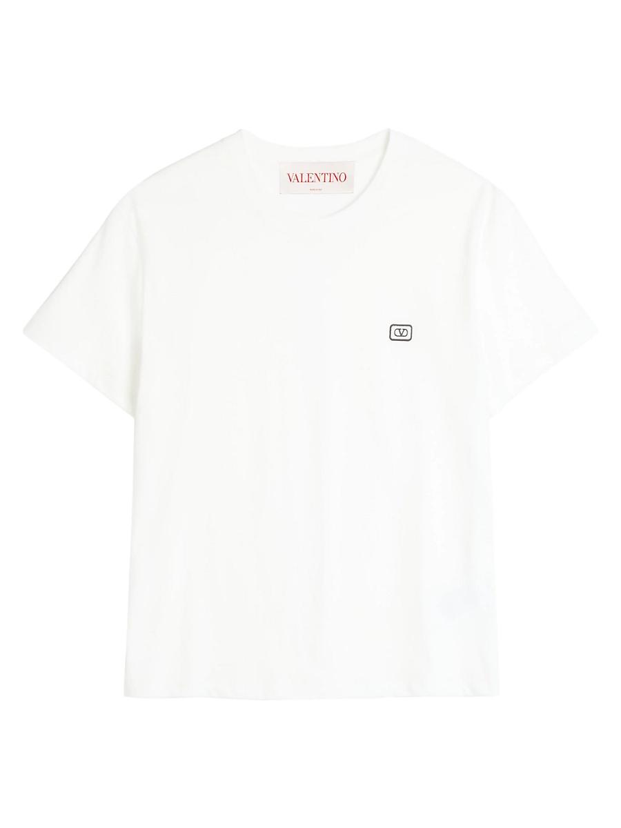 Mens Cotton T-Shirt with VLogo Patch Product Image