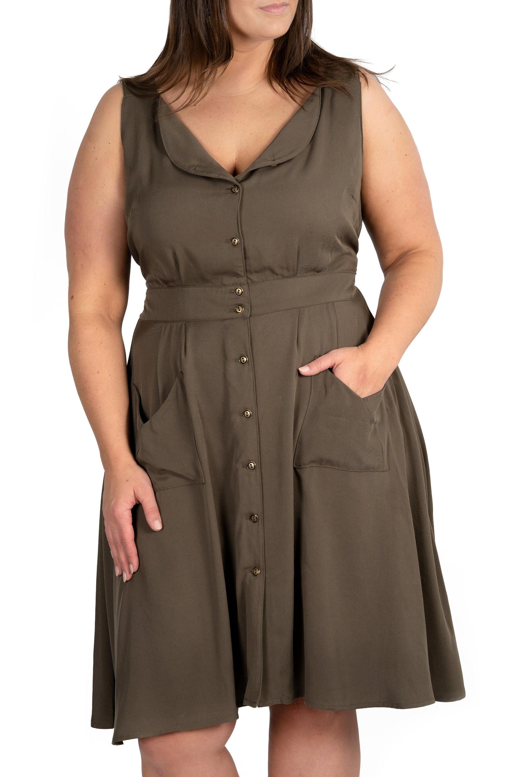 Sheet Dress in Olive Green Product Image